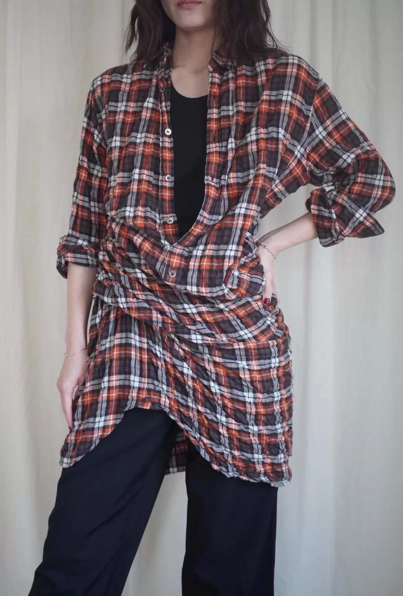 Junya Watanabe Junya Watanabe 2011 Twisted 2-Piece Check Shirt S Size S / US 4 / IT 40 - 2 Thumbnail