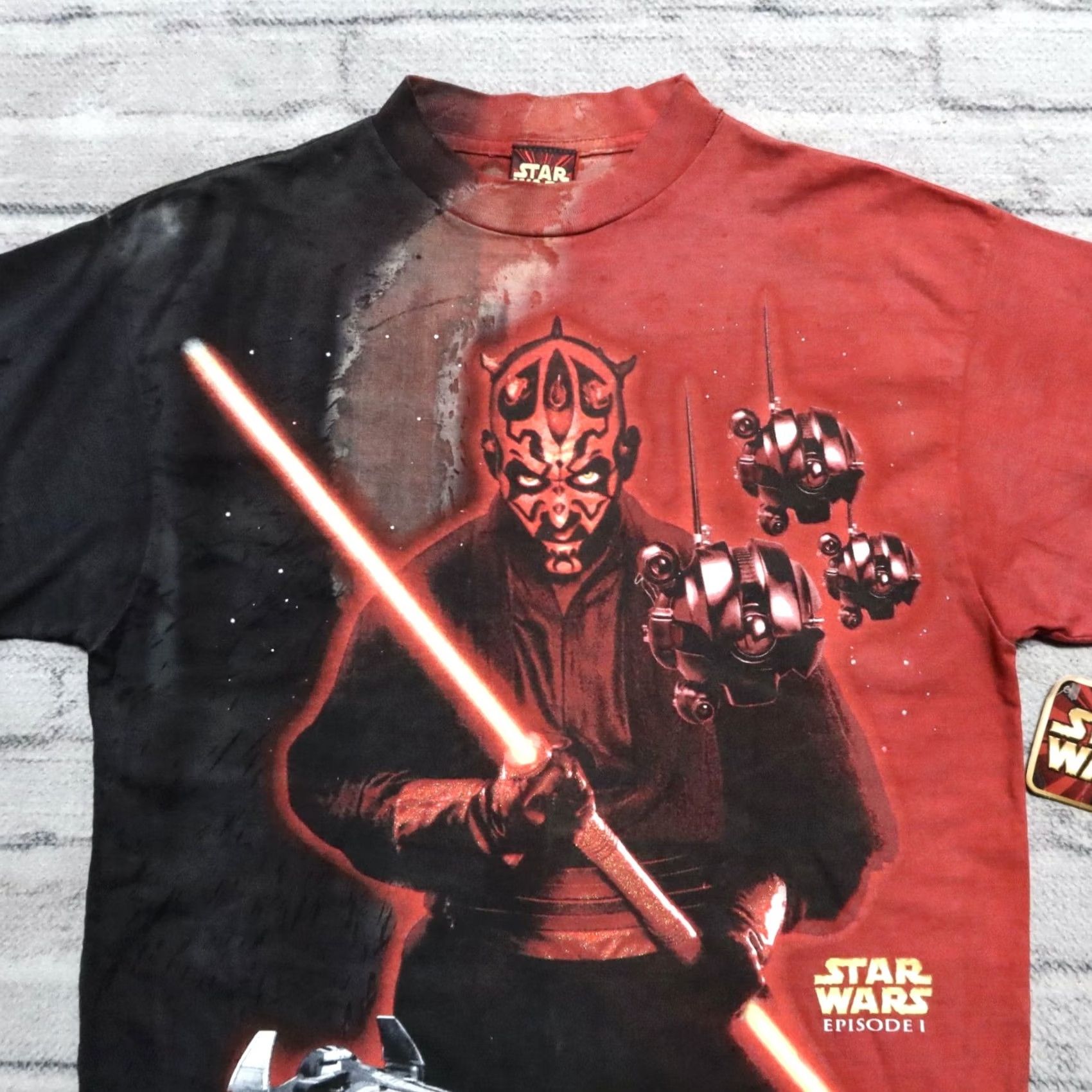 Star Wars Vintage Star Wars Shirt L Mens Tie Dye Darth Maul 90s Episode 1 Size US L / EU 52-54 / 3 - 2 Thumbnail
