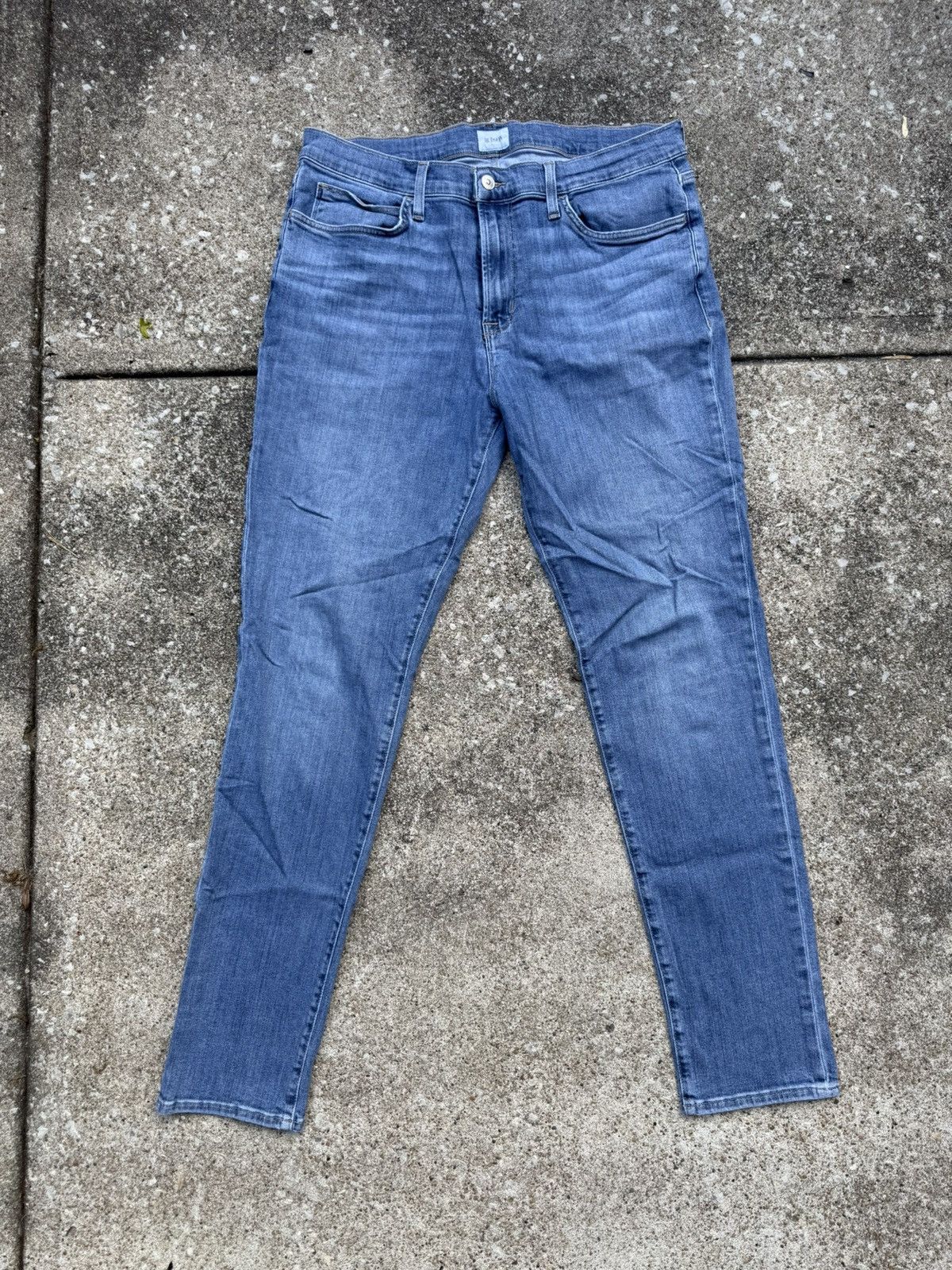 Hudson Ace Skinny Light Blue Wash Distressed Denim Jeans Size US 36 / EU 52 - 1 Thumbnail