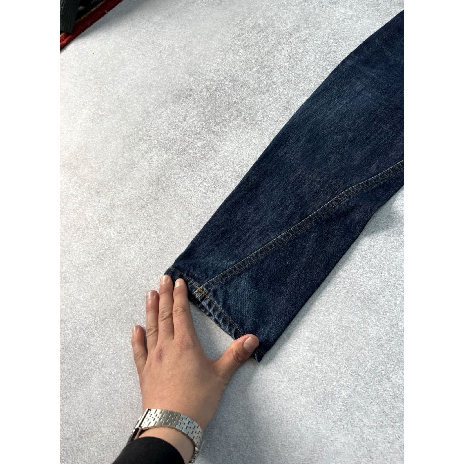 Vivienne Westwood VINTAGE Vivienne Westwood X Lee Y2K Asymmetrical Denim Jeans Pants S 30/32 Blue Denim Jeans Mens 90s Y2K Style Vivienne Westwood Luxary Size US 29 - 6 Thumbnail