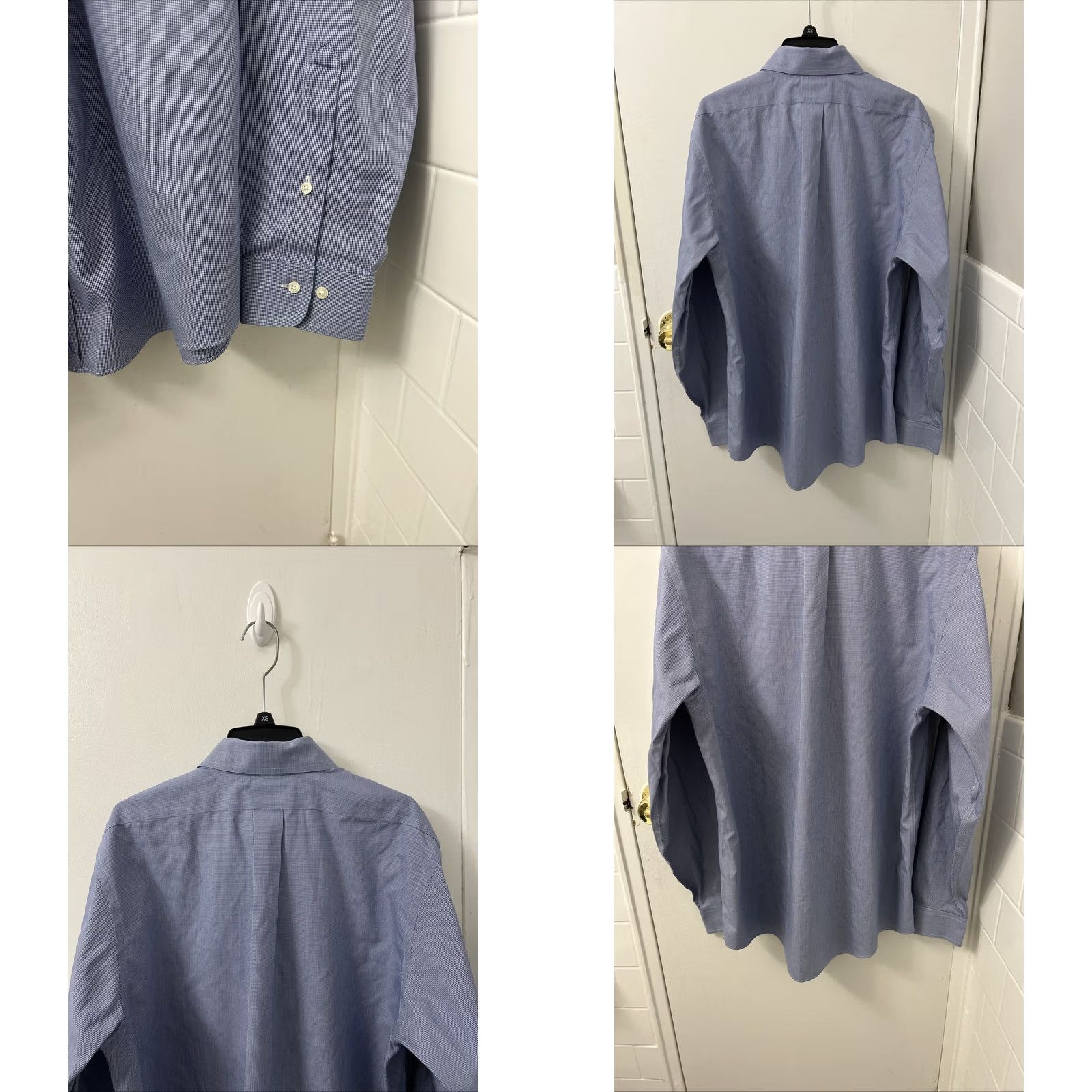 Brooks Brothers Brooks Brothers Original Polo Shirt Mens Sz 16 Blue Houndstooth Regent Button-Up Dress Shirt Size US L / EU 52-54 / 3 - 8 Thumbnail