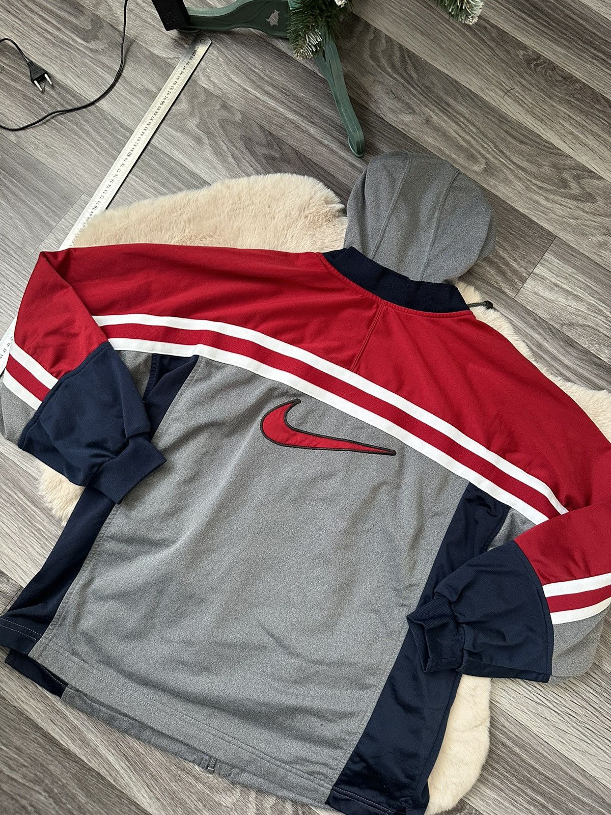 Nike Nike Vintage Big Logo Zip Hoodie BoxFit Oversize y2k 90s Size US M / EU 48-50 / 2 - 4 Thumbnail