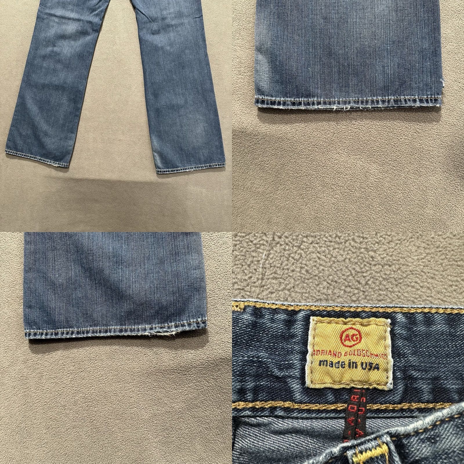 Vintage AG Adriano Goldschmied Jean Men 31x34 (30x34) Straight Denim - Soft Fit Size US 31 - 8 Thumbnail