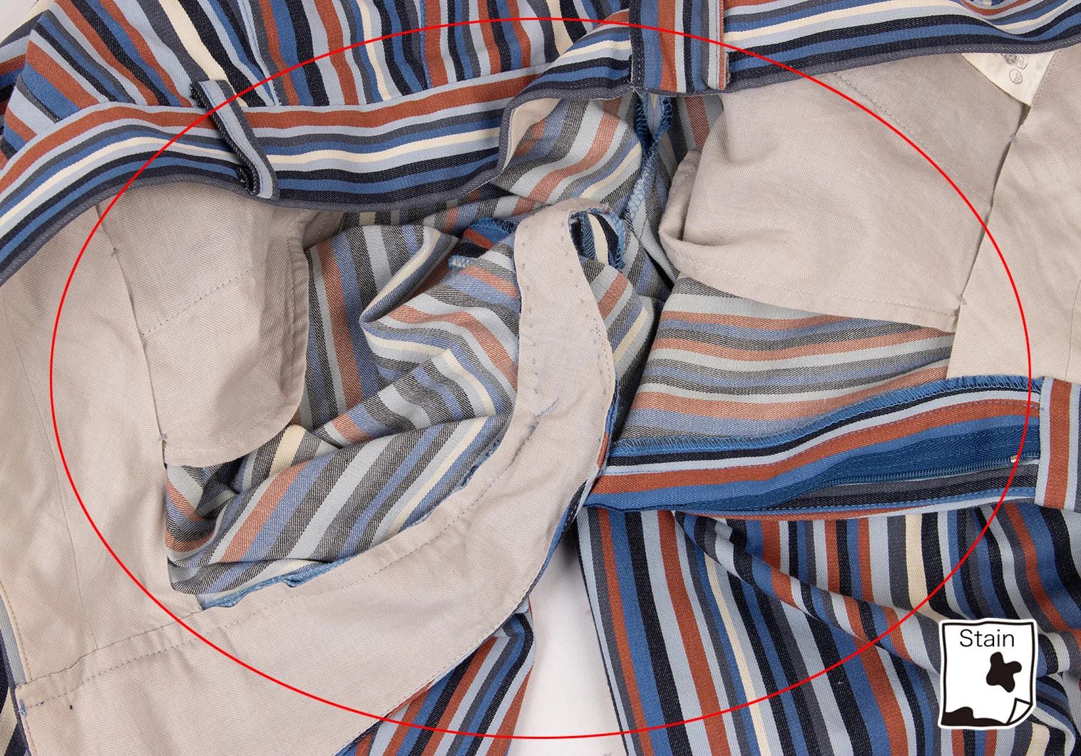 Issey Miyake Cotton Stripe Pants in Blue Multi, Size L Size US 38 / EU 54 - 8 Thumbnail