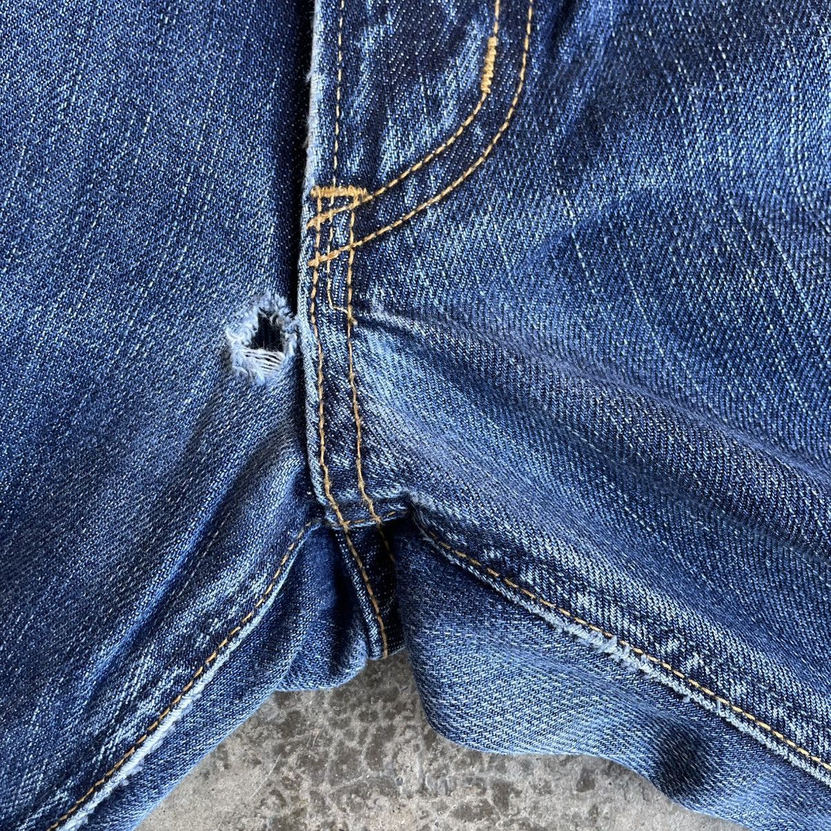 Edwin 🔥Vintage Edwin 404 Stoned Washed Ripped Distress Denim Jeans Size US 32 / EU 48 - 8 Thumbnail