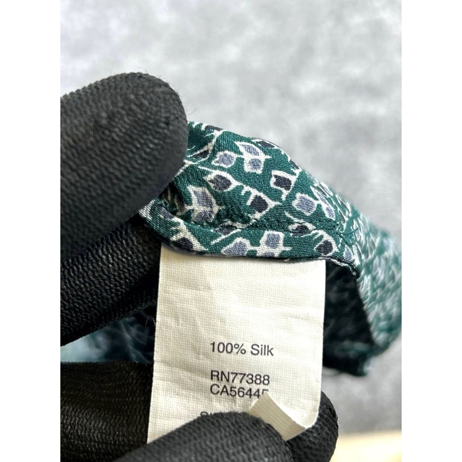 Madewell Madewell Shirt Womens Small Green Gray Silk Blouse Size S / US 4 / IT 40 - 4 Thumbnail