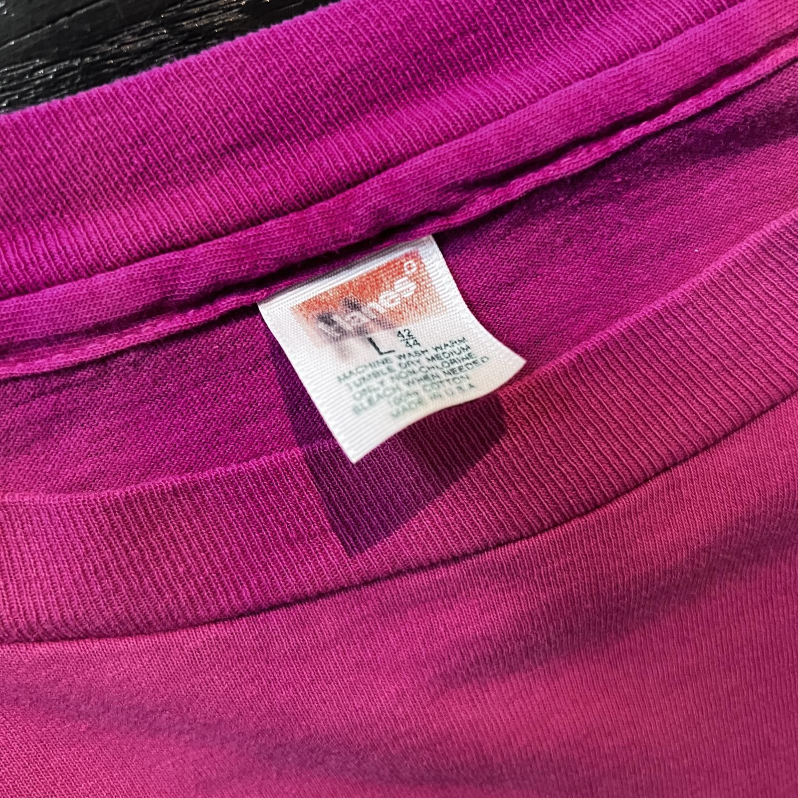Hanes Vintage Hanes Pocket Tee Shirt Magenta Size US M / EU 48-50 / 2 - 3 Thumbnail