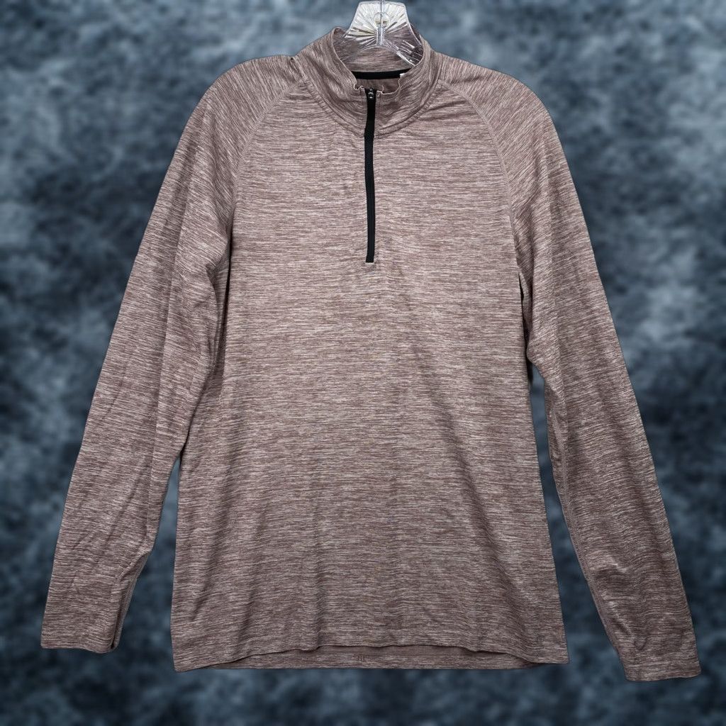 Vintage Zella Womens M Top Mauve Heather 1/4 Zip Long Sleeve Activewear Running Workout Shirt Pullover Womens TS Descriptive Size M / US 6-8 / IT 42-44 - 1 Thumbnail