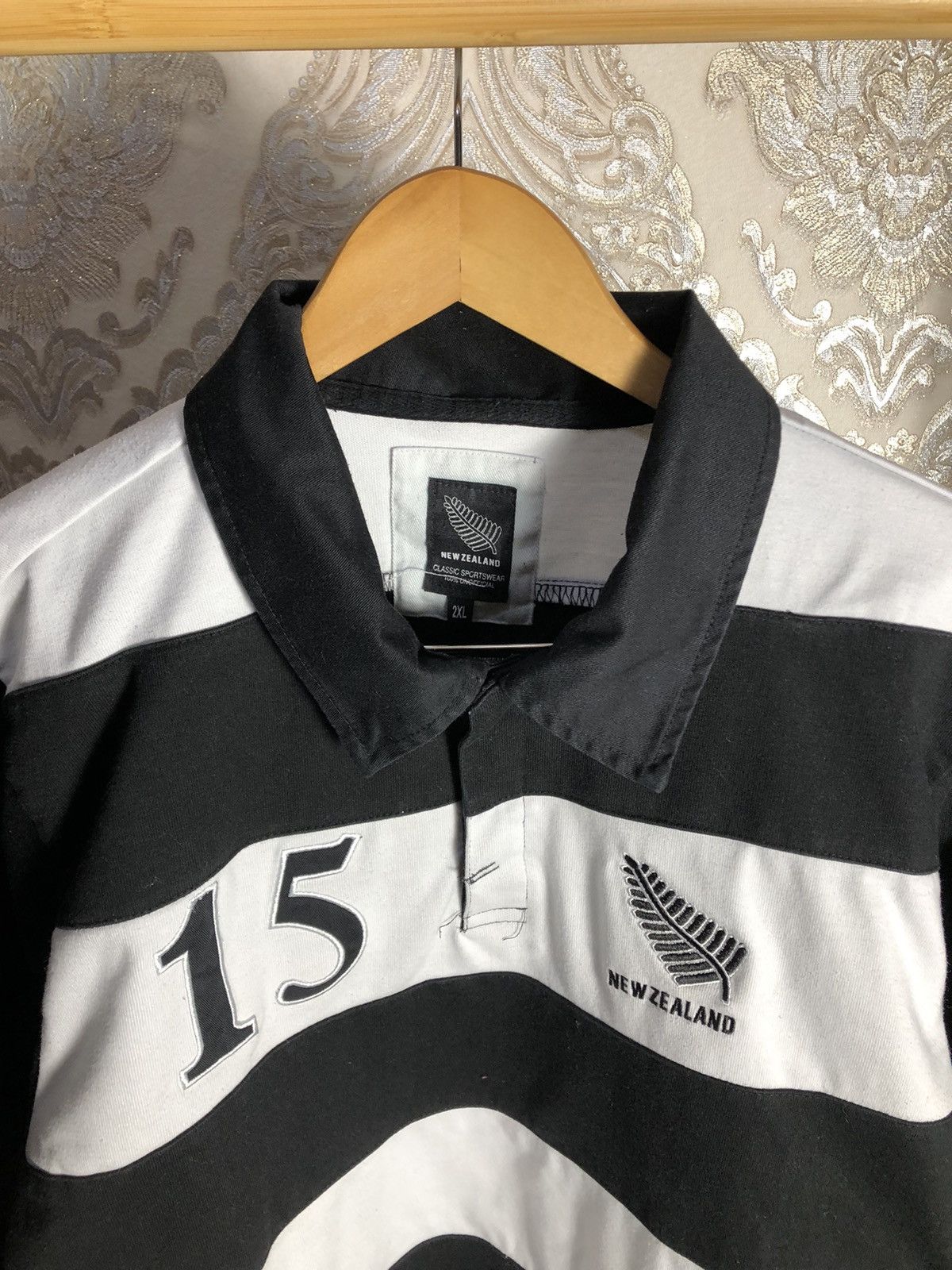 Canterbury of New Zealand × Vintage VERY RARE NEW ZEALAND RUGBY JERSEY RETRO POLO BLOKE Y2K 90s Size US XXL / EU 58 / 5 - 2 Thumbnail