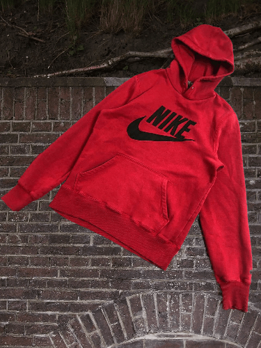 Nike × Vintage 00s Nike Vintage Big Logo Swoosh Boxy Fit Oversize Hoodie Size US S / EU 44-46 / 1 - 1 Thumbnail