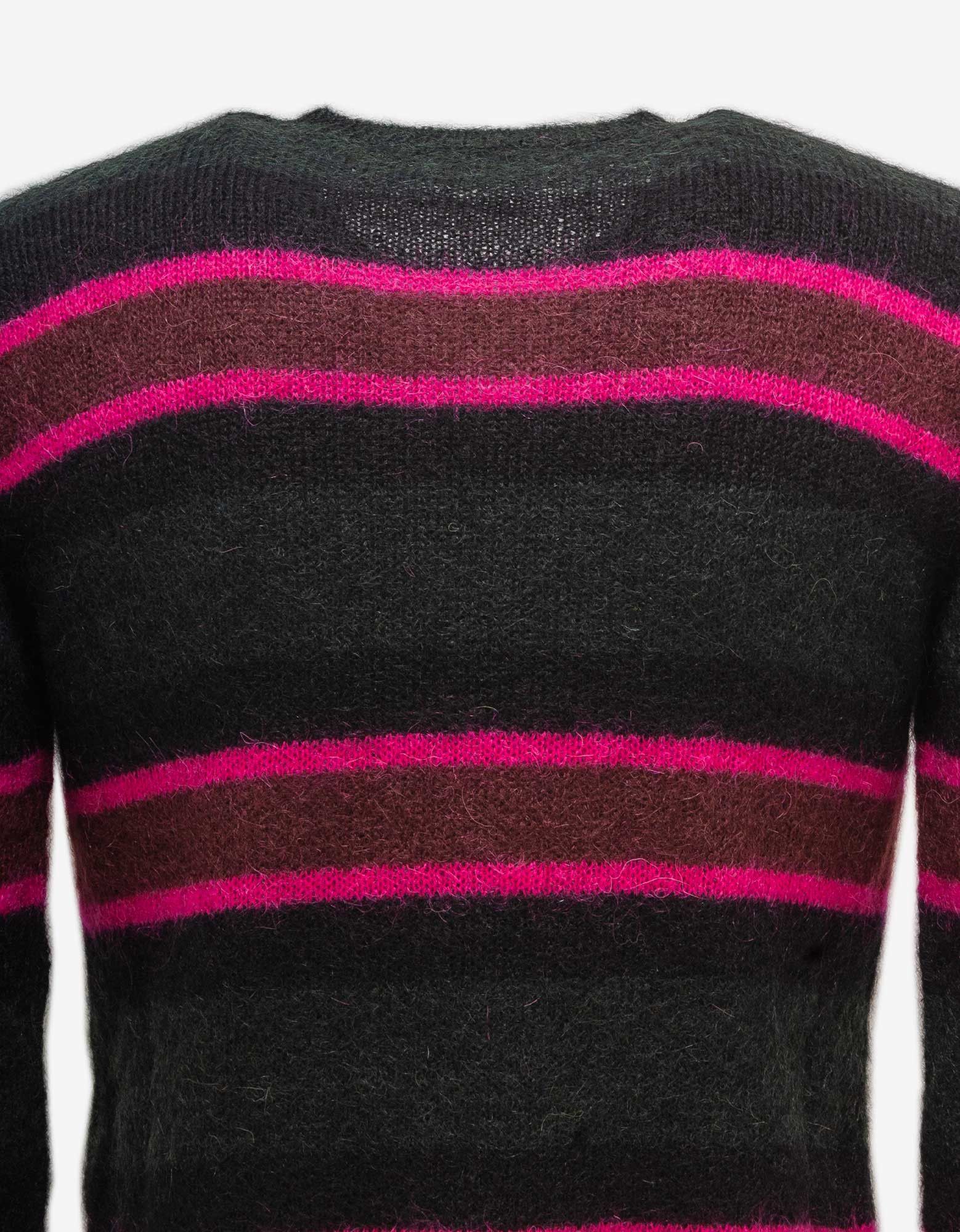 Saint Laurent Paris Grey Stripe Mohair Sweater Size US M / EU 48-50 / 2 - 2 Thumbnail