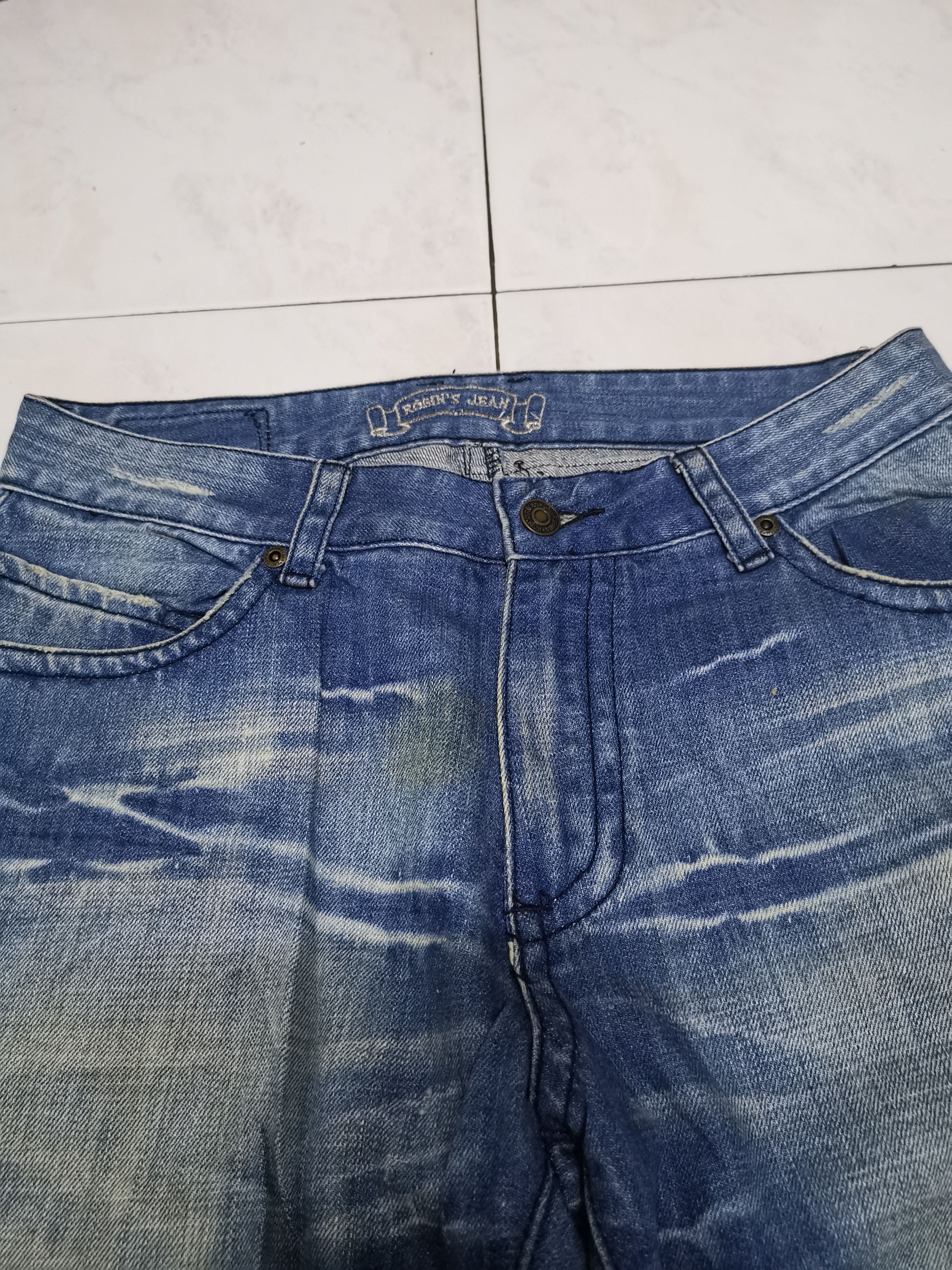 Robins Jeans Robin’s Jean Studded Denim Pants Y2K Hip Hop Rare Design Size US 31 - 9 Thumbnail