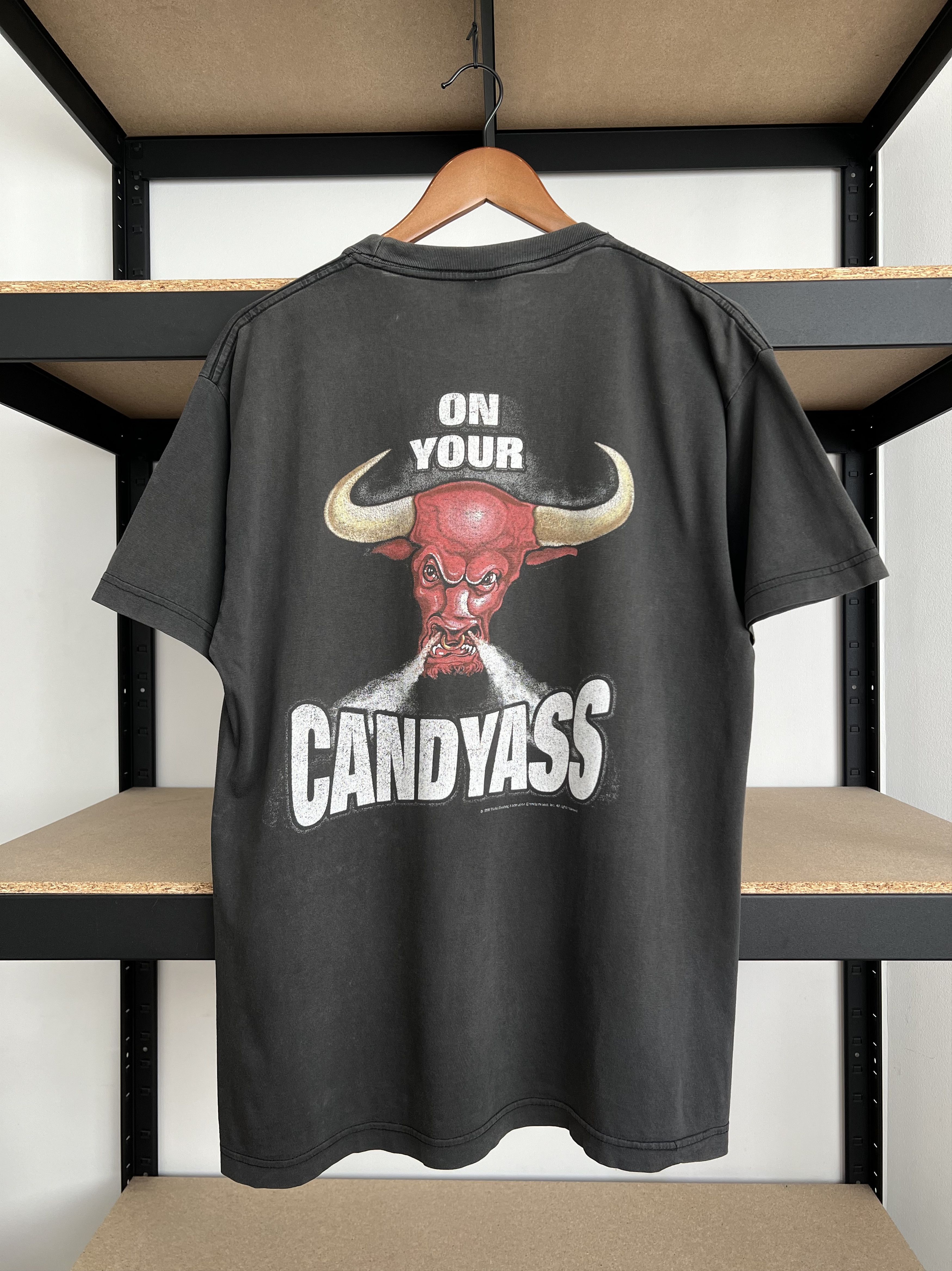 WWE Vintage 1999 The Rock WWE Layeth The Smacketh Down Candy Ass Size US L / EU 52-54 / 3 - 4 Thumbnail