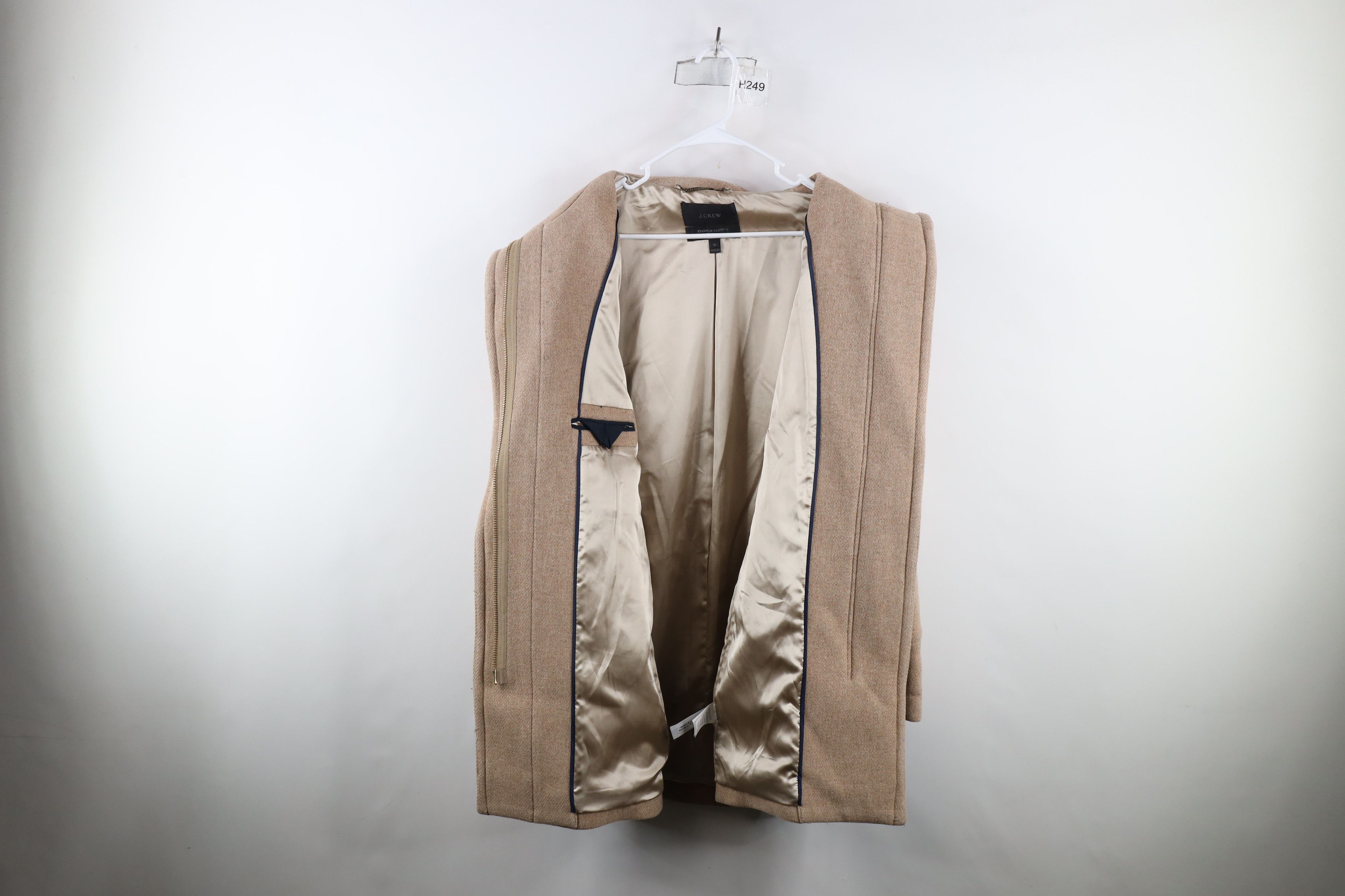 J.Crew × Vintage J Crew Cloth Nello Gori Cocoon Wool Coat Jacket Beige Size XL / US 12-14 / IT 48-50 - 8 Thumbnail