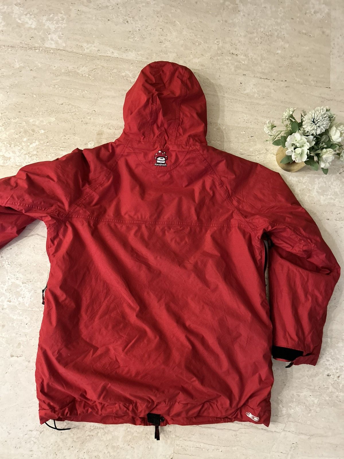 Other Vintage 00s KanaBeach Jacket – Red Hooded Technical Coat Y2K Size US L / EU 52-54 / 3 - 7 Thumbnail