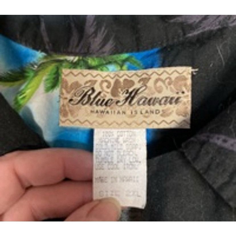 Other Vintage Hawaiian Aloha Shirt Palm Tree Beach Blue Hawaii XL Size US XL / EU 56 / 4 - 3 Thumbnail