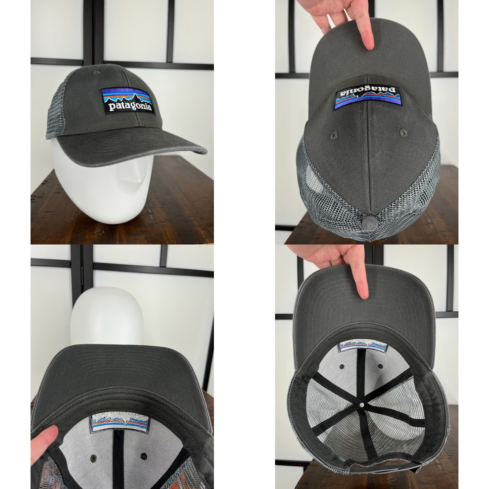 Patagonia Patagonia Hat Cap Snap Back Adult One Size Gray Trucker Emroider Peaks Fitz Roy Size ONE SIZE - 8 Thumbnail