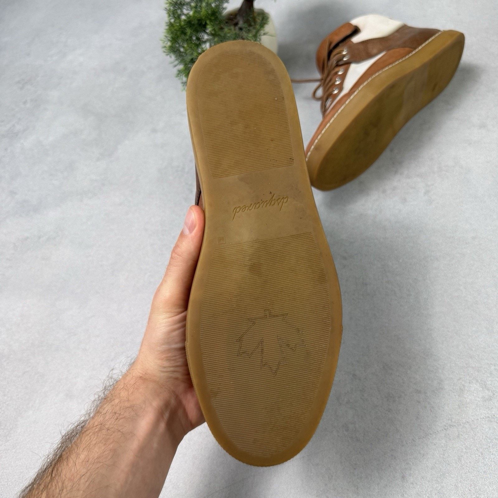 Dsquared2 Dsquared2 Men High Sneakers With Fur Brown Size EU 41 US 8 Size US 8 / EU 41 - 17 Thumbnail