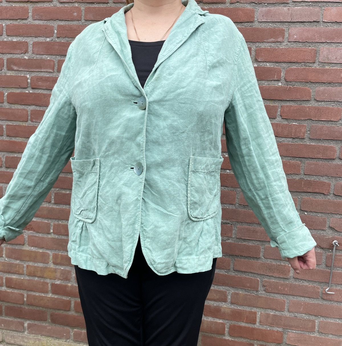 OSKA × Vintage Oska blazer 100% linen y2k avantgarde merch opium rap Size L / US 10 / IT 46 - 1 Thumbnail