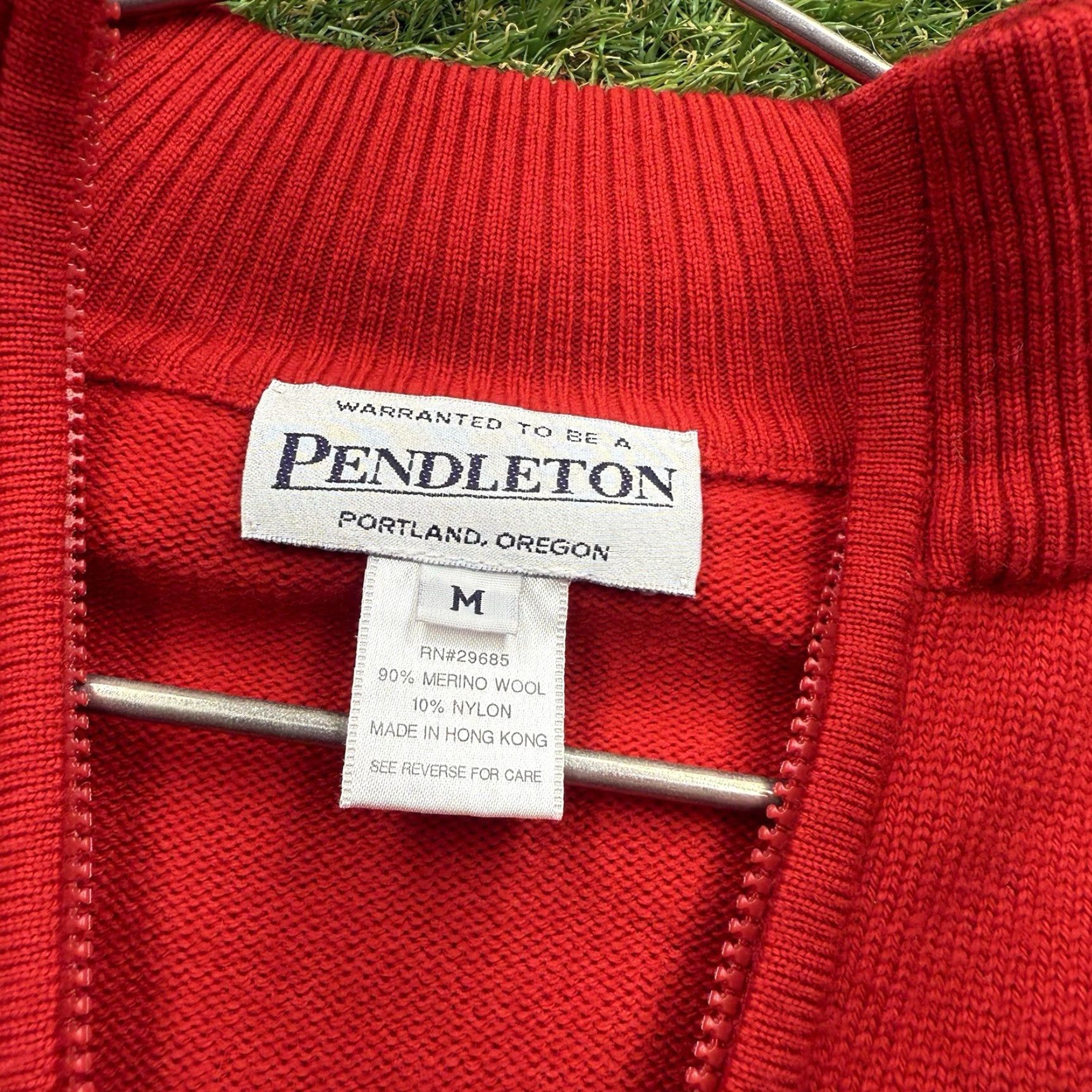 Pendleton VINTAGE Pendleton Women Red Knit Full Zip Merino Wool Sweater M Medium Jacket Size M / US 6-8 / IT 42-44 - 3 Thumbnail