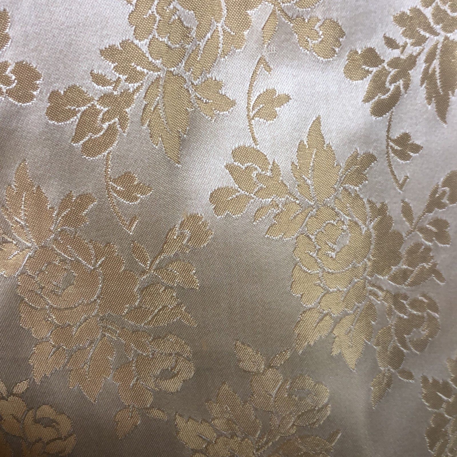 Vintage Vintage 1960s Gold Satin Damask sleeveless maxi Dress Large Size L / US 10 / IT 46 - 11 Thumbnail