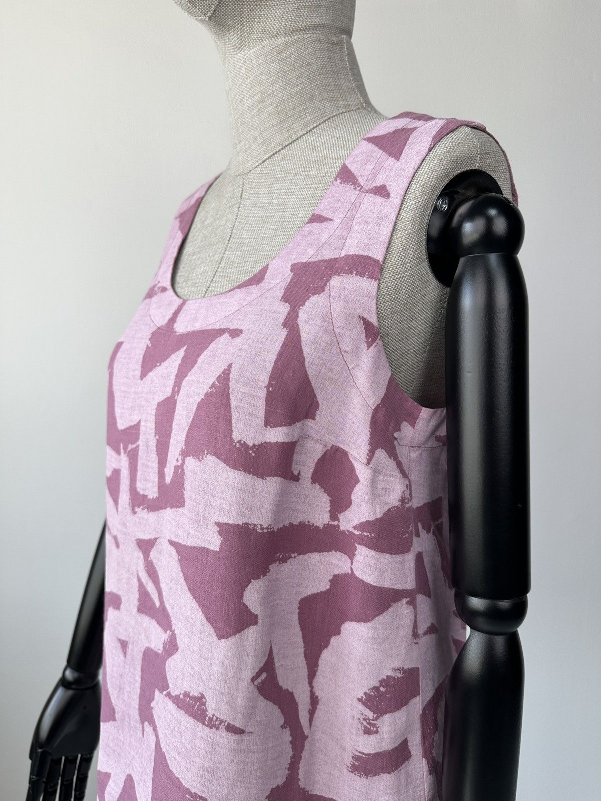 OSKA OSKA 100% Linen Abstract Geometric Tank Top Blouse Lagenlook Size S / US 4 / IT 40 - 6 Thumbnail