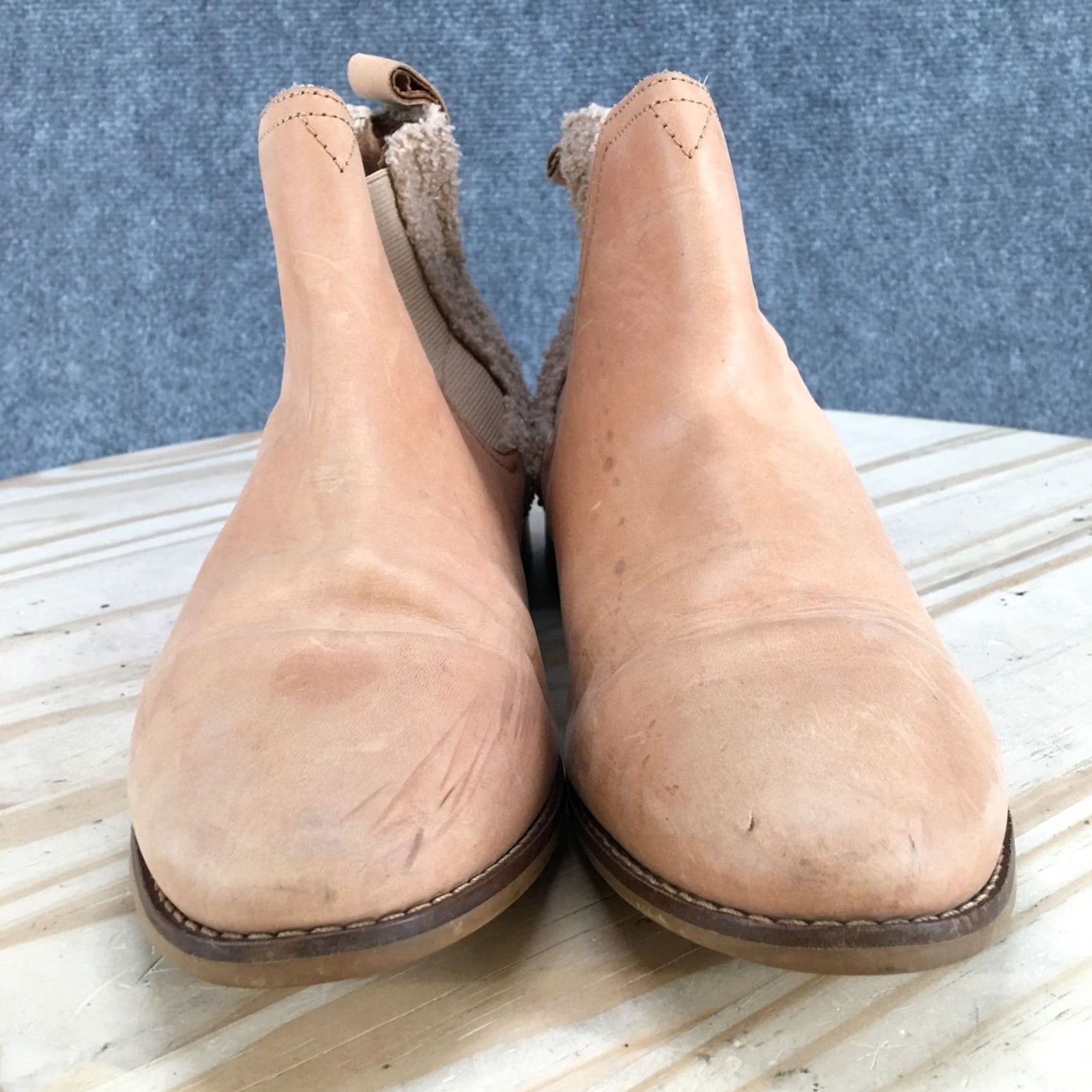 Toms TOMS Boots Womens 8.5 Ella Casual Pull On Chelsea Ankle Bootie Brown Leather Boots Ella 8.5 Womens Brown Leather Casual Chelsea Bootie Size US 9 / IT 39 - 7 Thumbnail