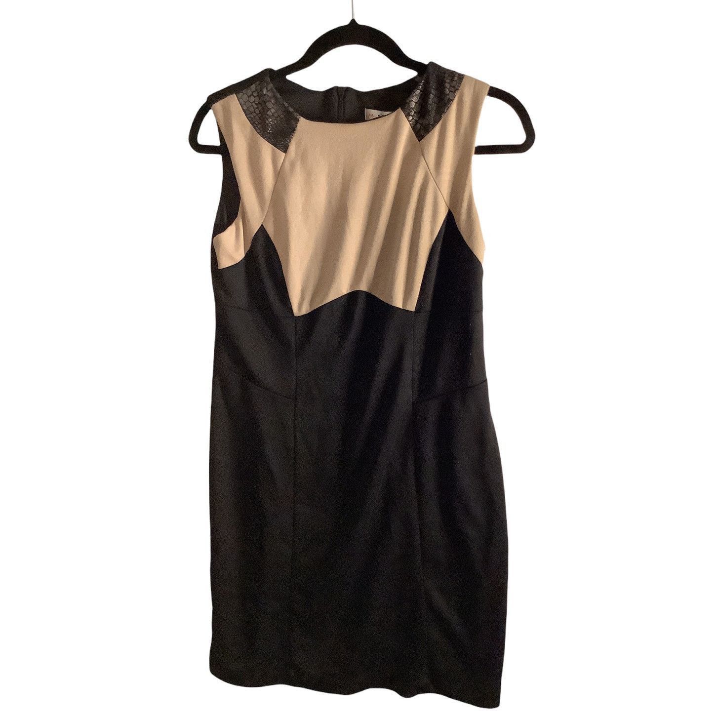 Other Chic Colorblock Sheath Dress AA Studio Black Beige Size S / US 4 / IT 40 - 2 Thumbnail