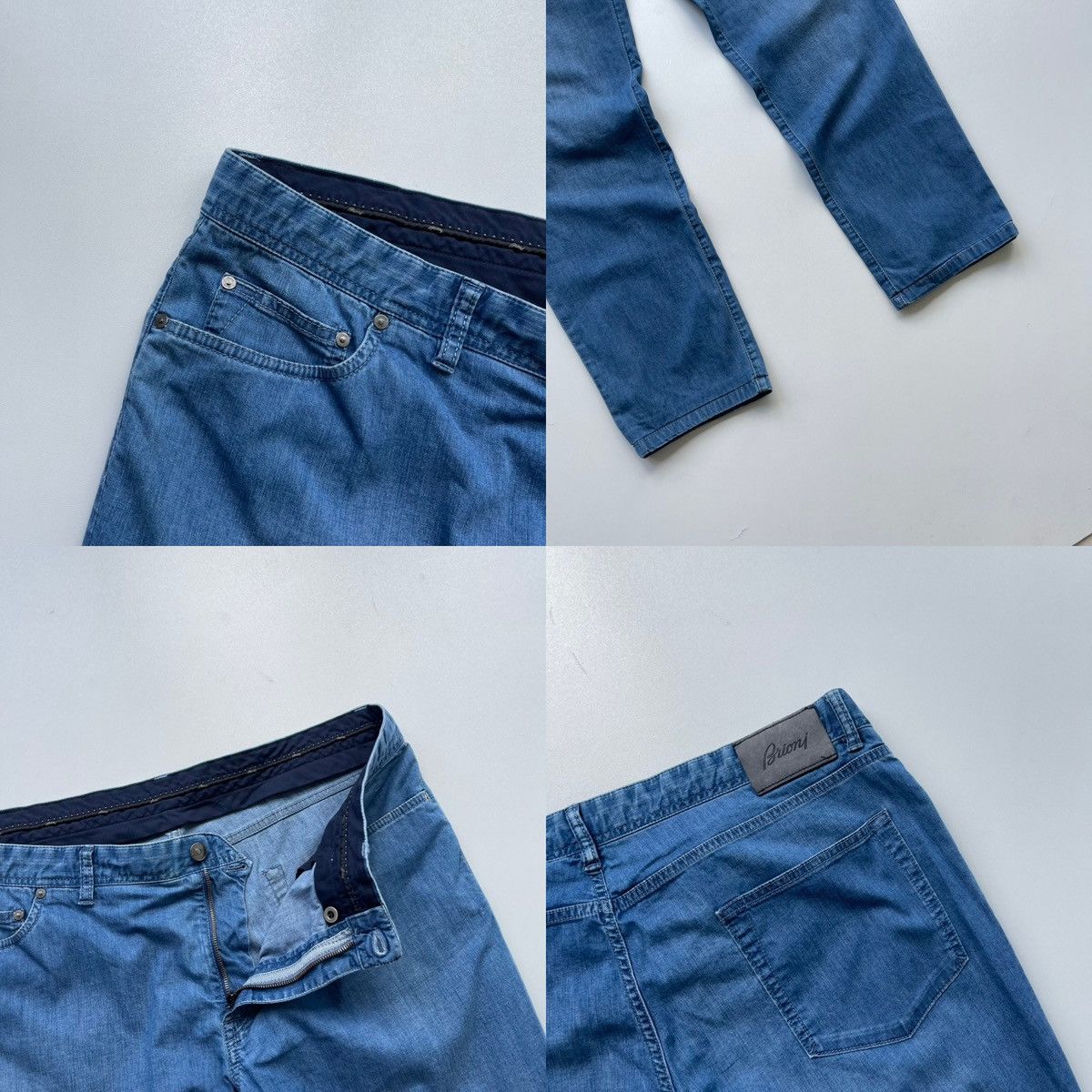 Brioni Brioni Meribel Trousers Regular Fit Denim Jeans Blue Size US 38 / EU 54 - 4 Thumbnail