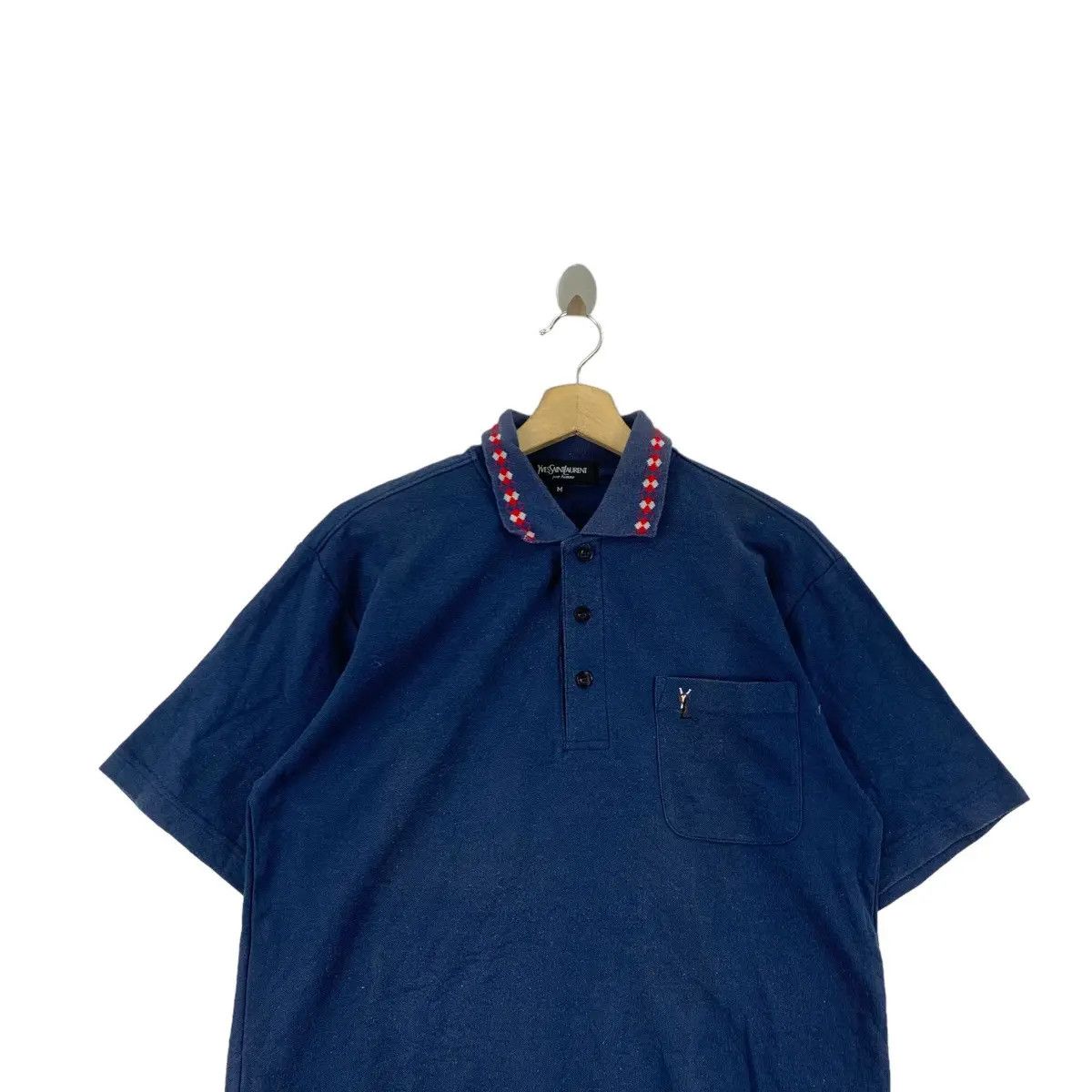 Yves Saint Laurent Vintage YSL YVES SAINT LAURENT Paris Polo Tee Shirt Size US M / EU 48-50 / 2 - 3 Thumbnail