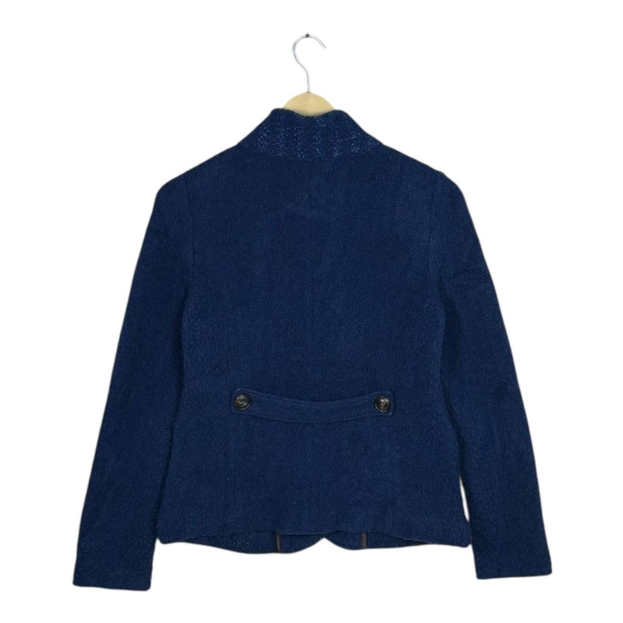 Mackintosh Mackintosh London Wool Mohair Knit Blazer Navy Slim Fit Size M / US 6-8 / IT 42-44 - 2 Thumbnail