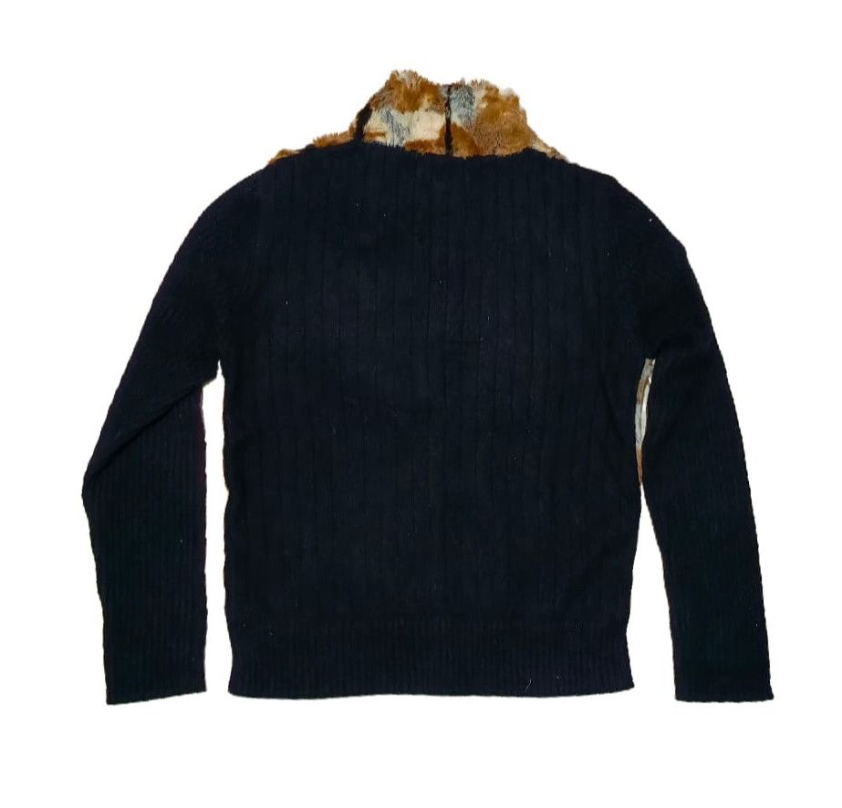 Beauty Beast Kirzia Uomo Goat fur knit zip up sweater Size M / US 6-8 / IT 42-44 - 2 Thumbnail