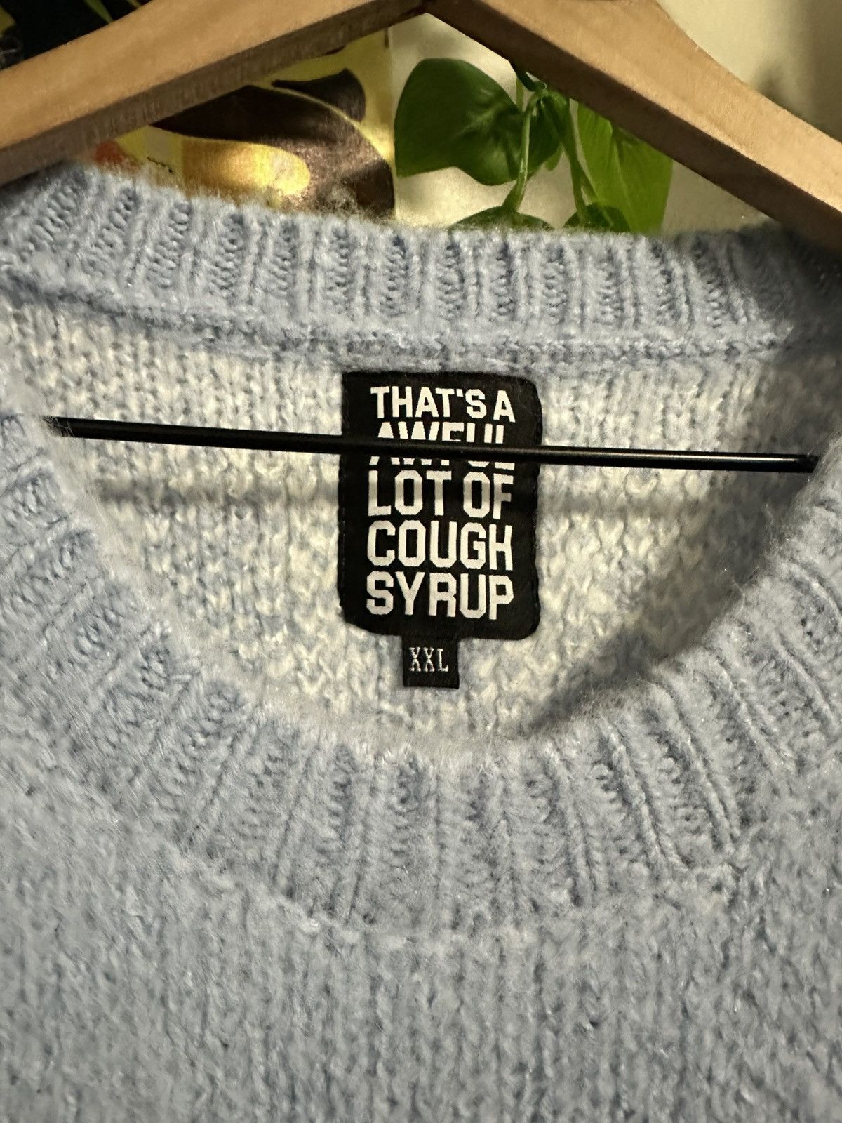 Designer Awful lot of cough syrup mohair crop top sweater Size XXL / US 16-18 / IT 52-54 - 2 Thumbnail