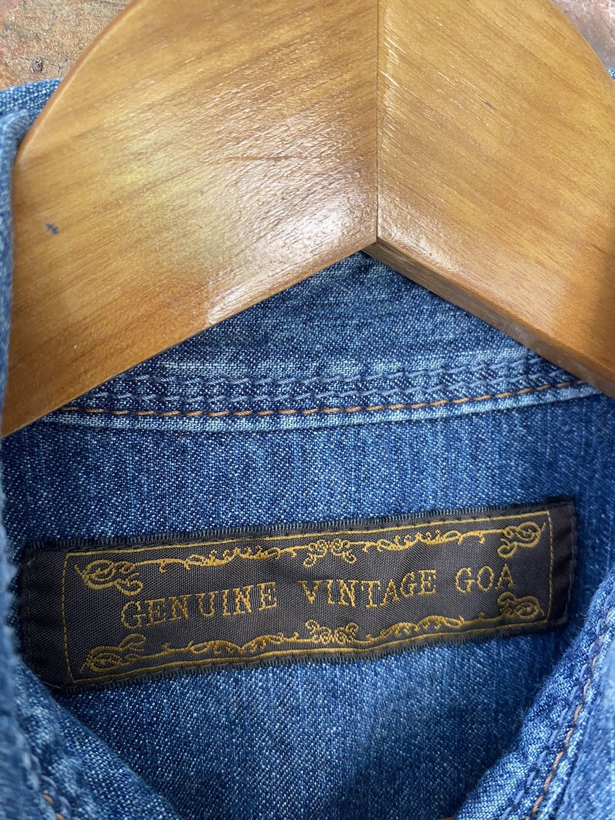 GOA Vtg G.O.A distressed wash western shirt Size US S / EU 44-46 / 1 - 17 Thumbnail