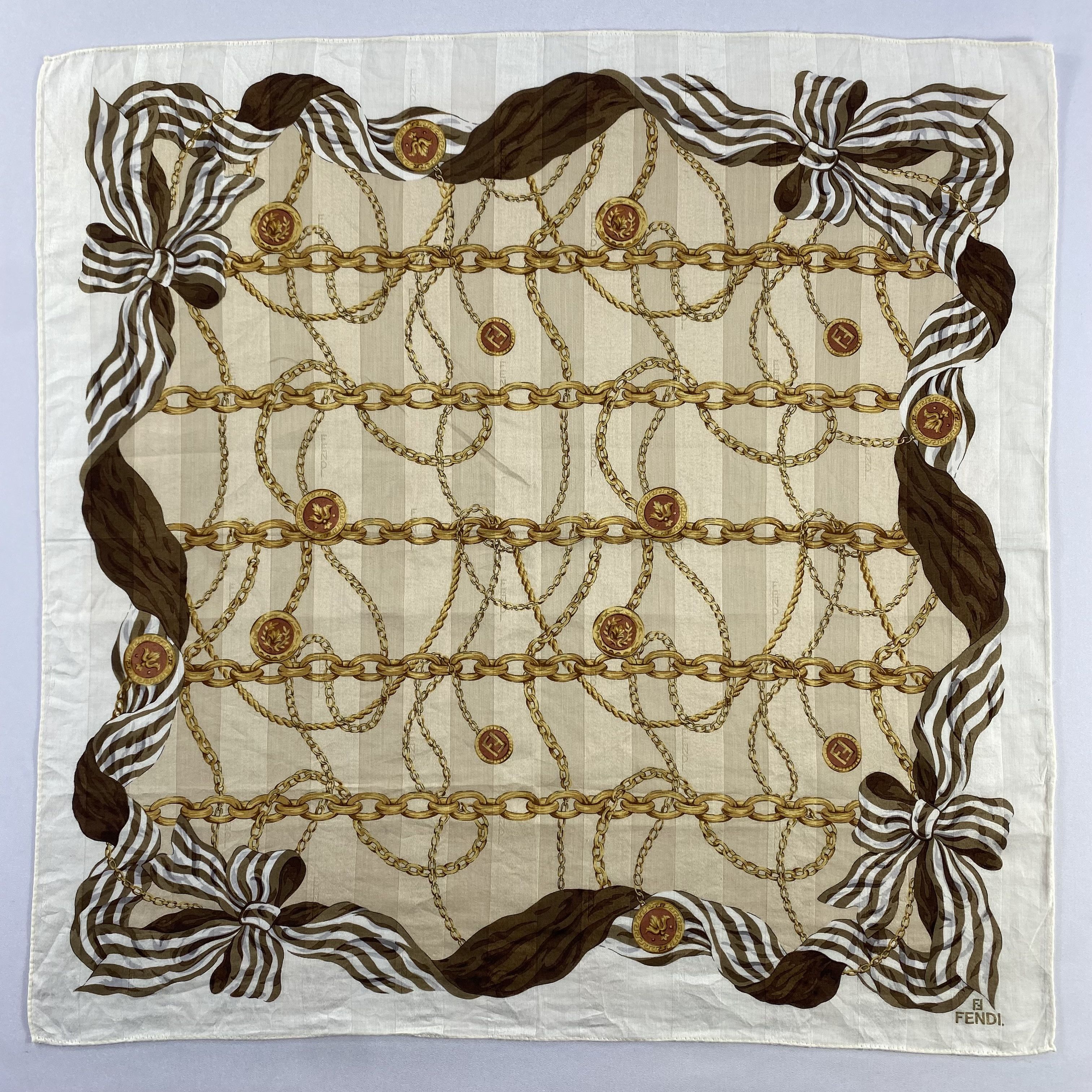 Vintage Fendi Handkerchief / Neckerchief / Bandana-P1667 Size ONE SIZE - 1 Thumbnail