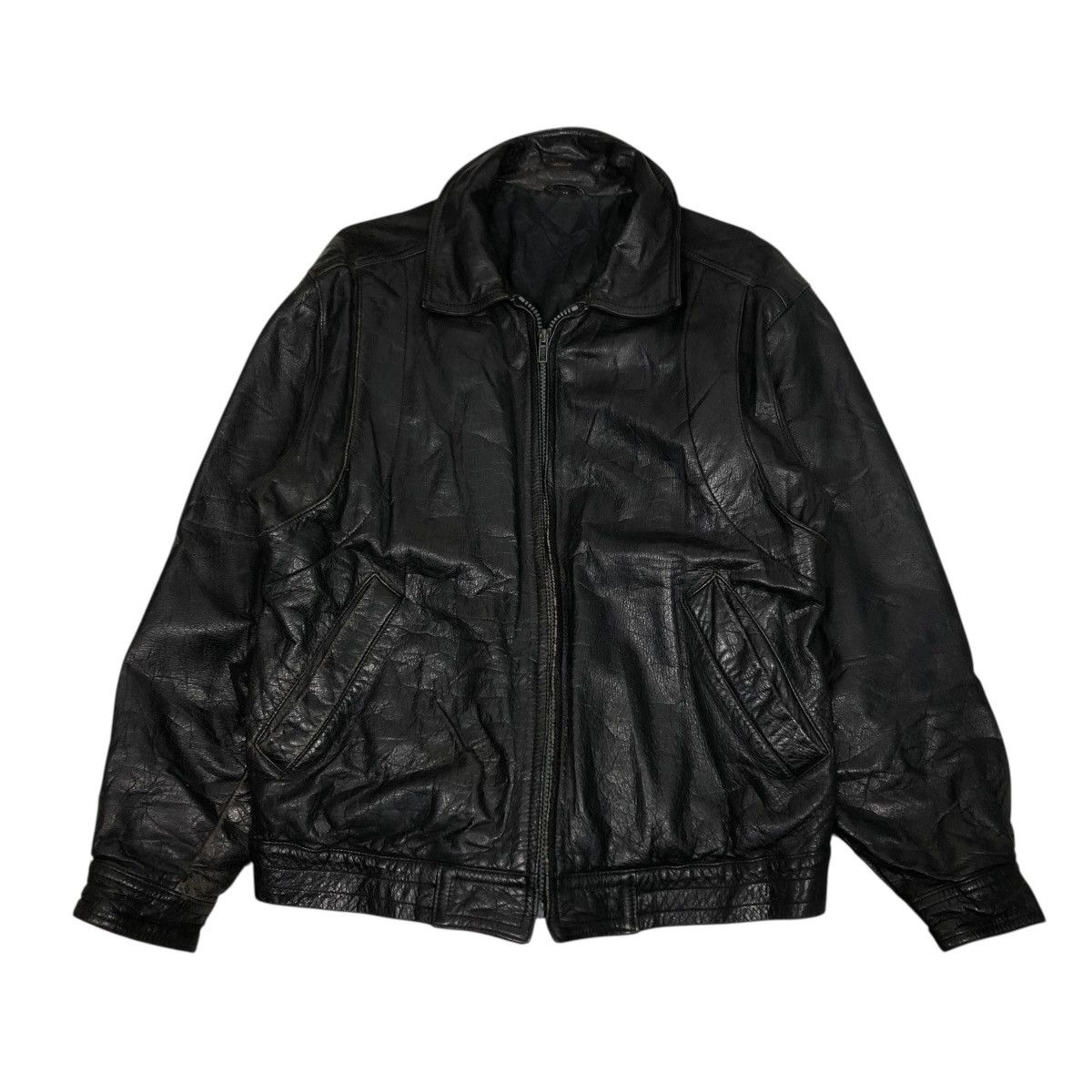 Japanese Brand 🔥VINTAGE BIKER LEATHER JACKET UNBRANDED ISSEY MIYAKE Size US M / EU 48-50 / 2 - 1 Thumbnail