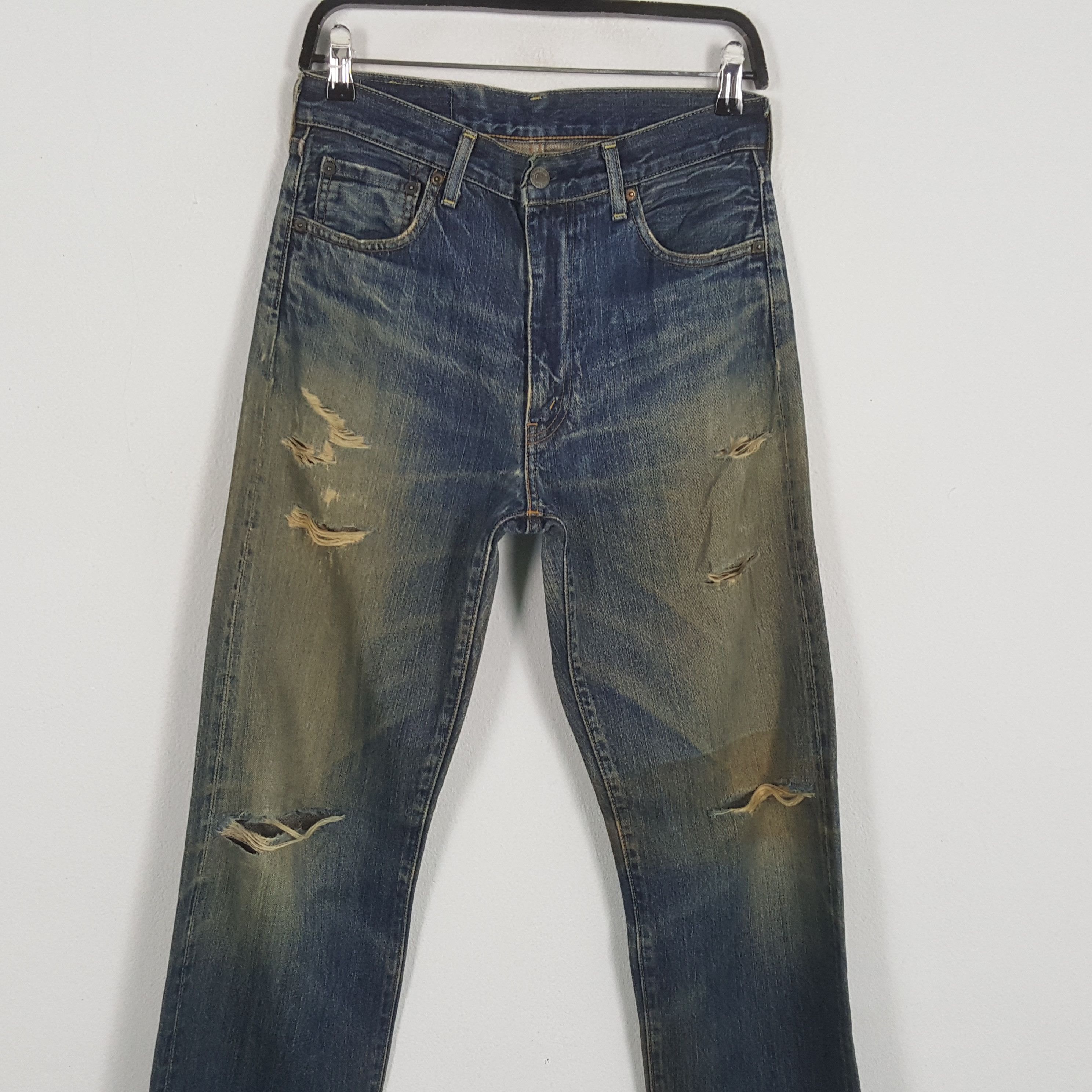 Levi's × Vintage LEVI'S Big E Selvedge Streetwear Style Distressed Jeans Size US 28 / EU 44 - 2 Thumbnail