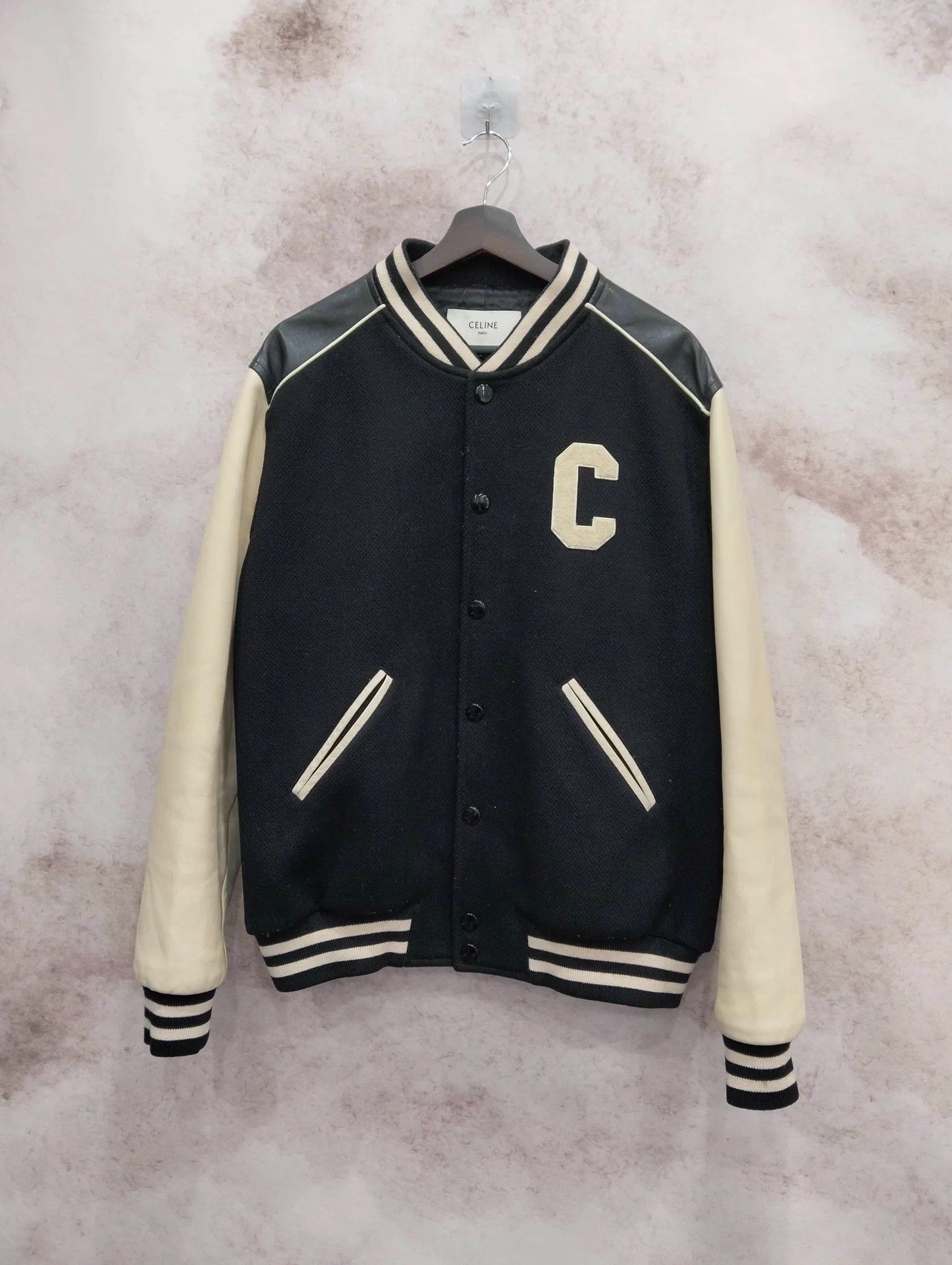 Celine CELINE - NEVER WORN - CORDUROY TEDDY JACKET - NAVY - SIZE 
