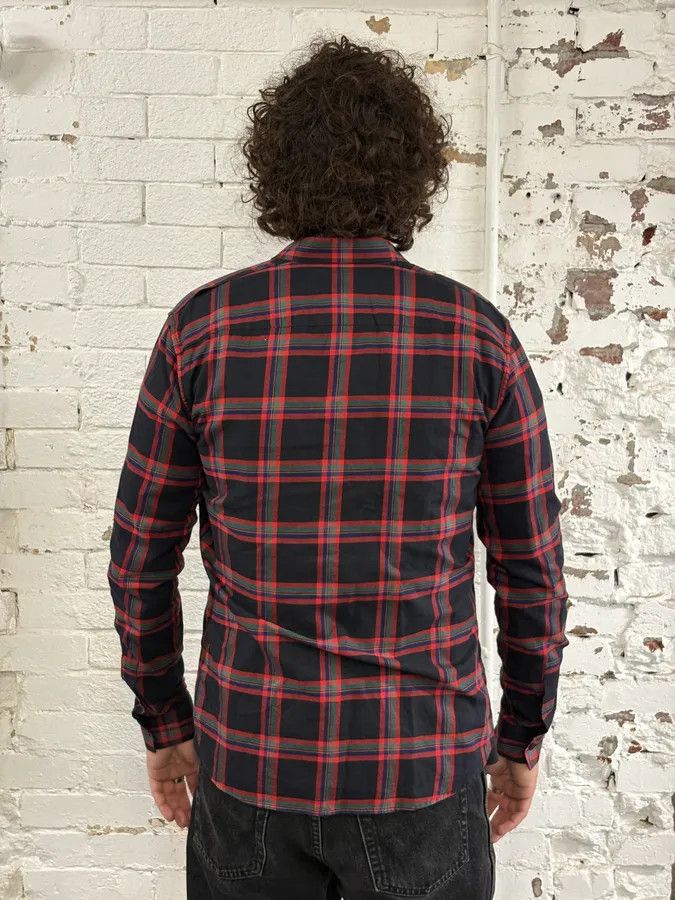 Givenchy SS2016 Givenchy Star Leather Patch Tartan Shirt by Riccardo Tisci Size US S / EU 44-46 / 1 - 3 Thumbnail