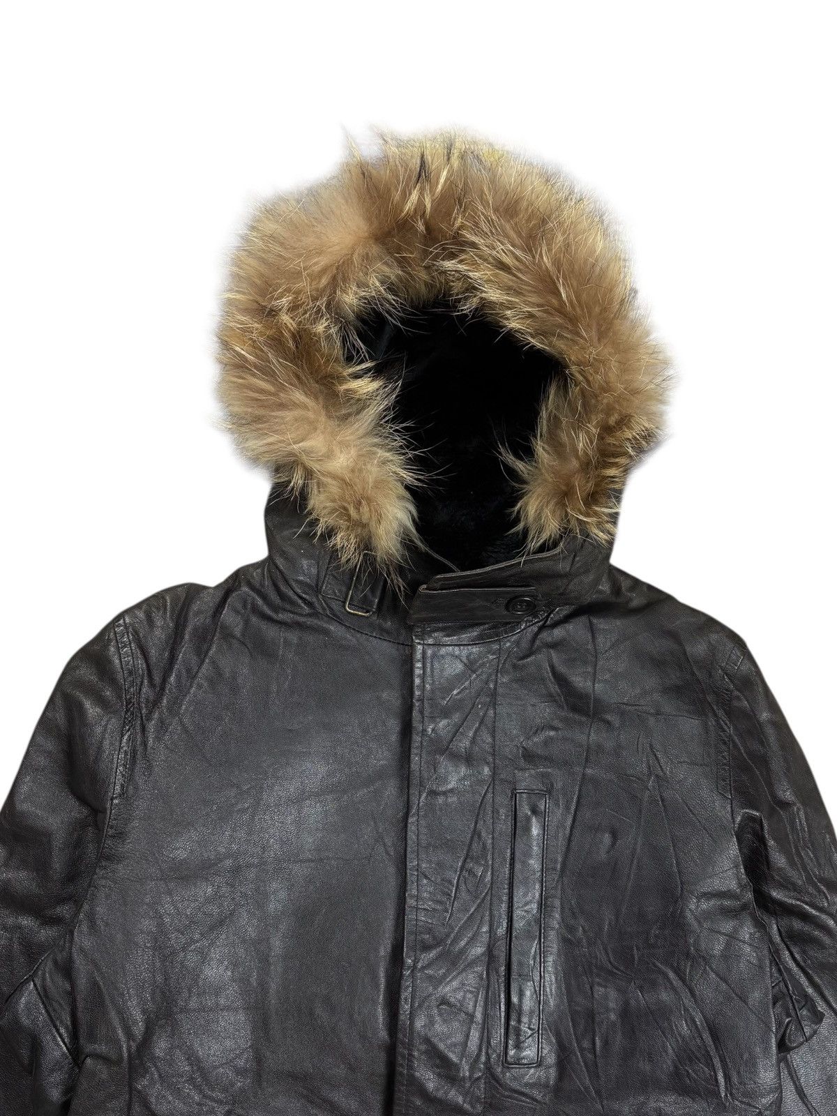 Ekam 2000s Edge Rupert - Fur Hoodie Leather Jacket Size US M / EU 48-50 / 2 - 5 Thumbnail
