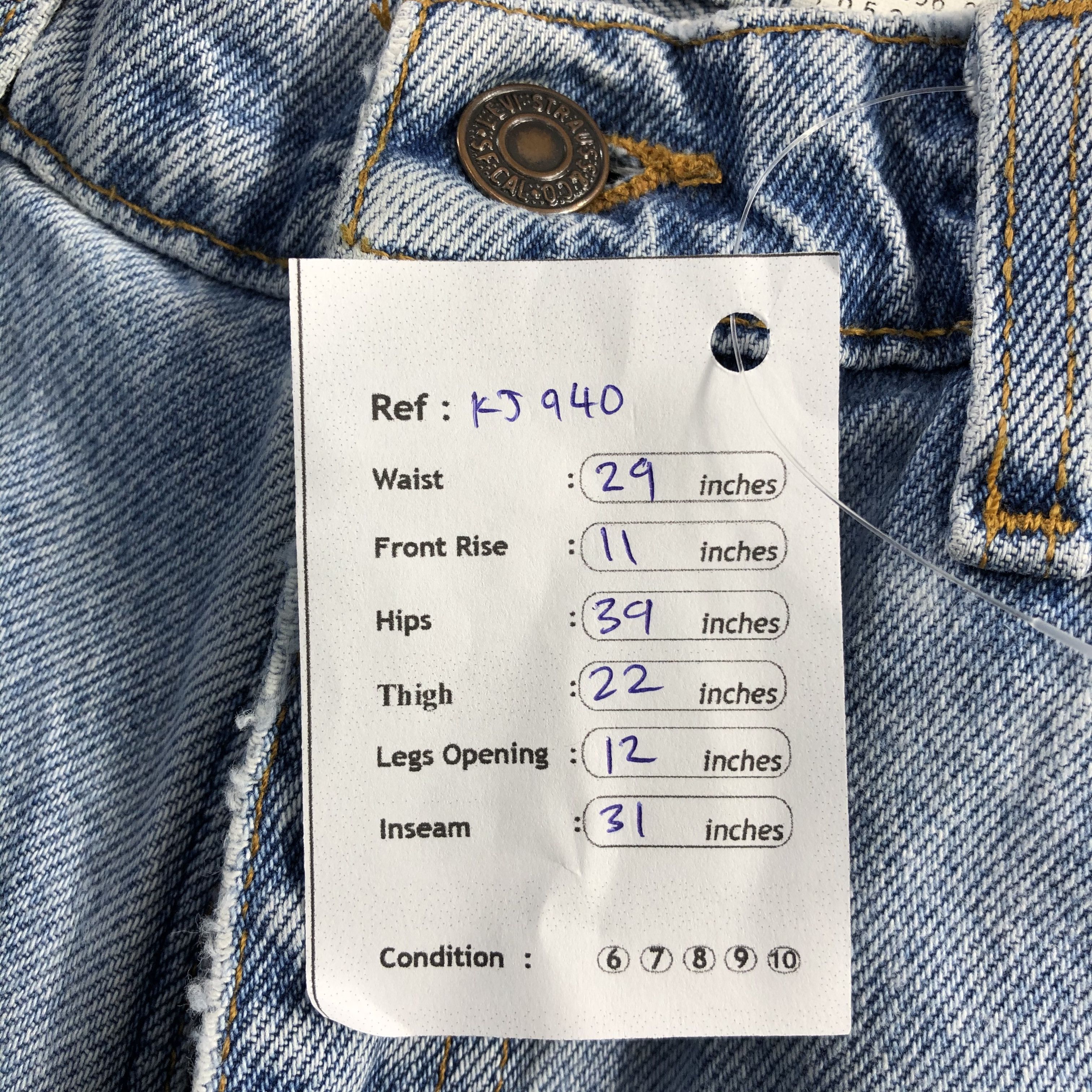 Levi's Vintage 90s Levis 505 Jeans Medium Wash Denim KJ940 Size US 29 - 13 Thumbnail