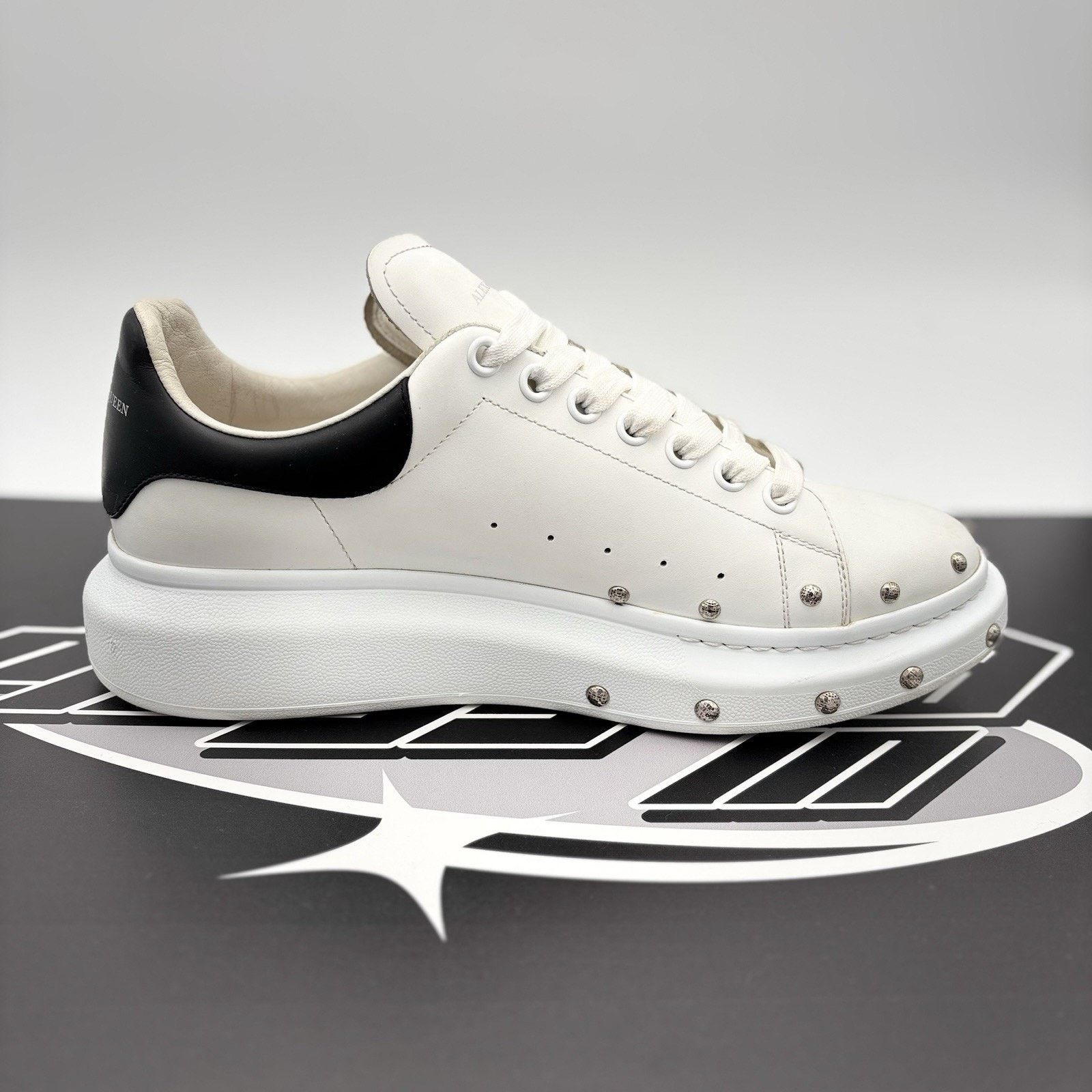 Alexander McQueen Alexander McQueen Front Studded ' White, Black ' | GREAT! Size US 11 / EU 44 - 13 Thumbnail