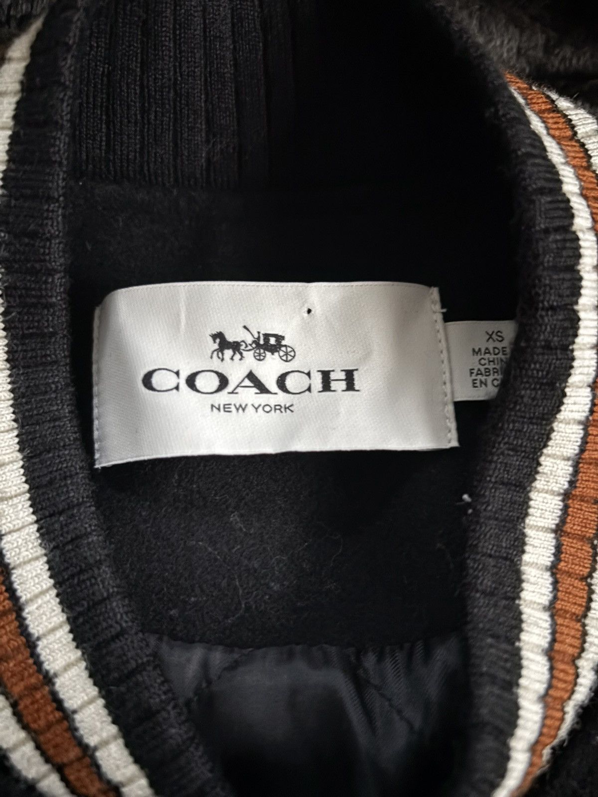 Coach Vintage Coach Varsity Leather Jacket Size XS / US 0-2 / IT 36-38 - 7 Thumbnail