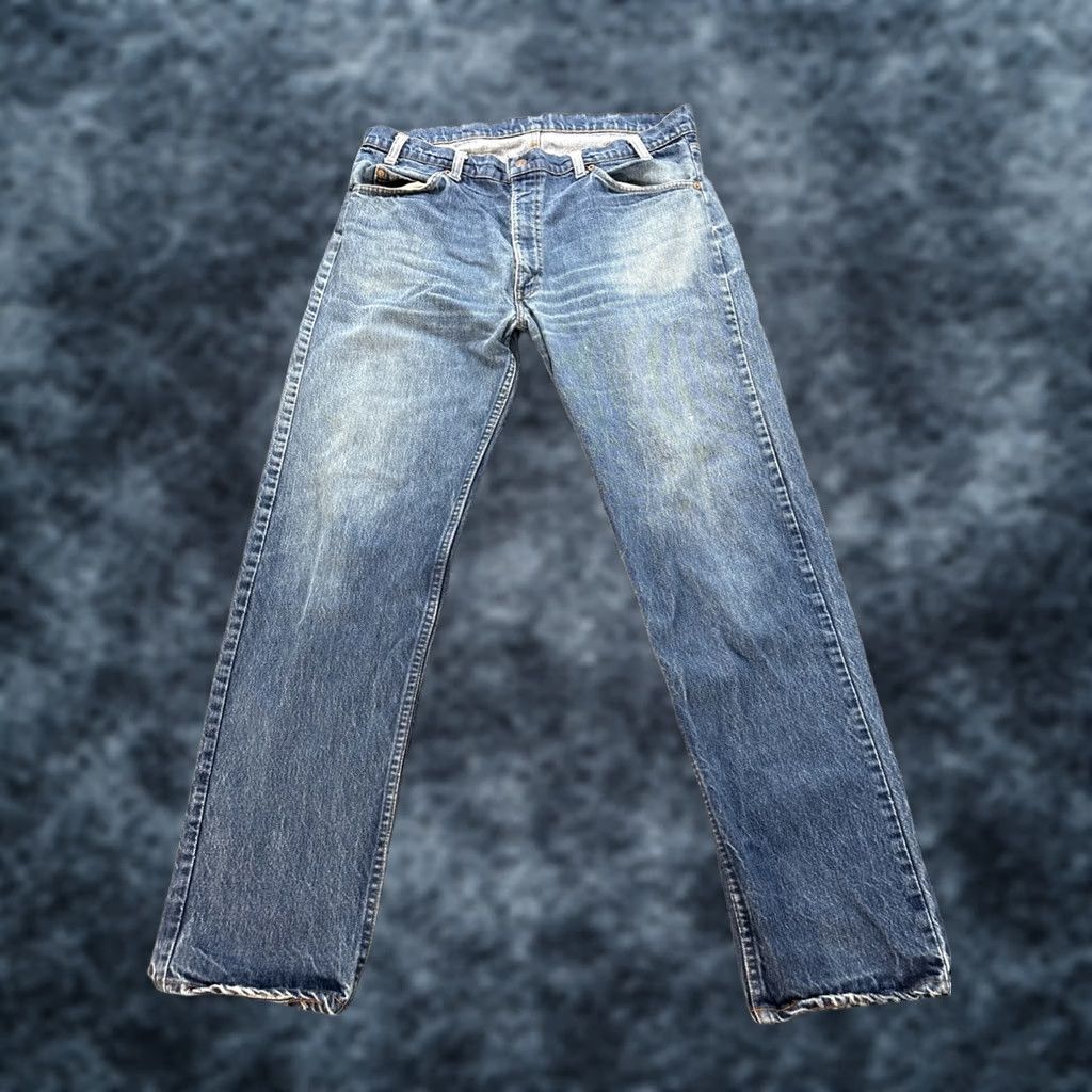 Levi's VINTAGE Levi's 550 Jeans Mens 38x32 Relaxed Tapered 90s Orange Tab Thrashed Med Jeans Mens Blue 90s Bohemian Grunge Festival Southwestern USA Levi's Size US 38 / EU 54 - 1 Thumbnail