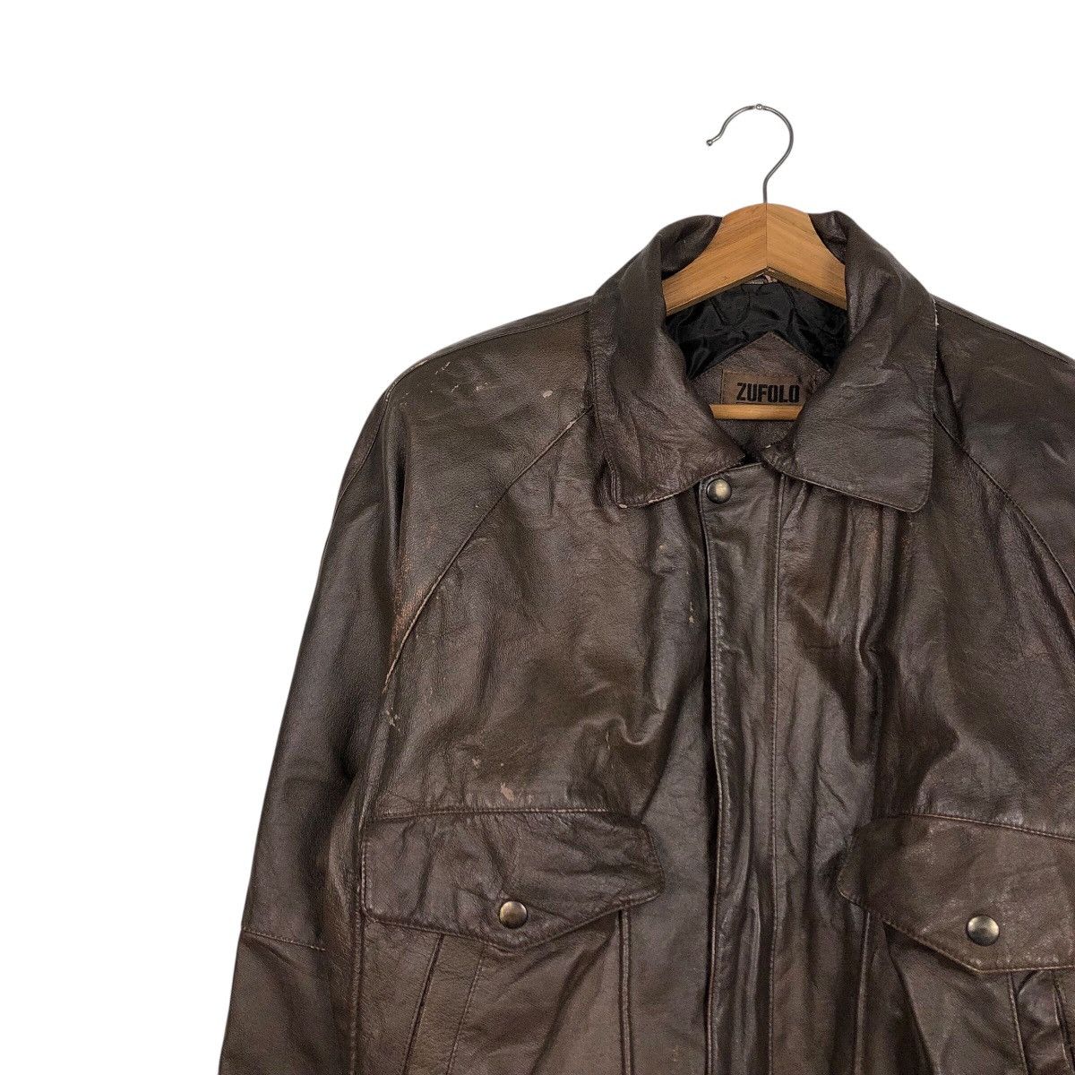 Japanese Brand 📌Vintage Genuine Leather Jacket Zufolo Blanket Issey Miyake Size US M / EU 48-50 / 2 - 8 Thumbnail