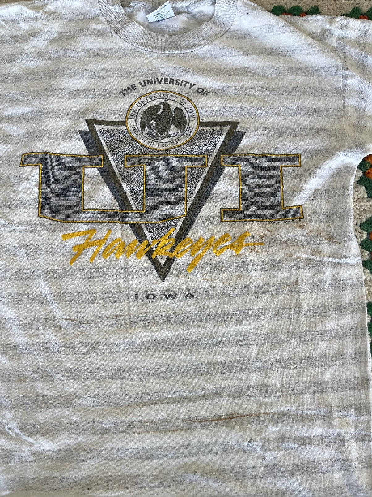 Vintage Iowa Hawkeyes striped vintage tee Size US M / EU 48-50 / 2 - 2 Thumbnail