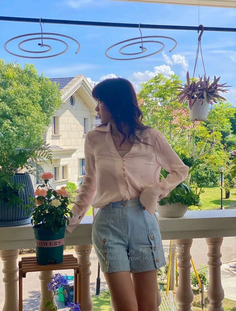 Chanel Chanel Water double-breasted buttoned straight casual shor Size 42" / US 20 - 7 Thumbnail