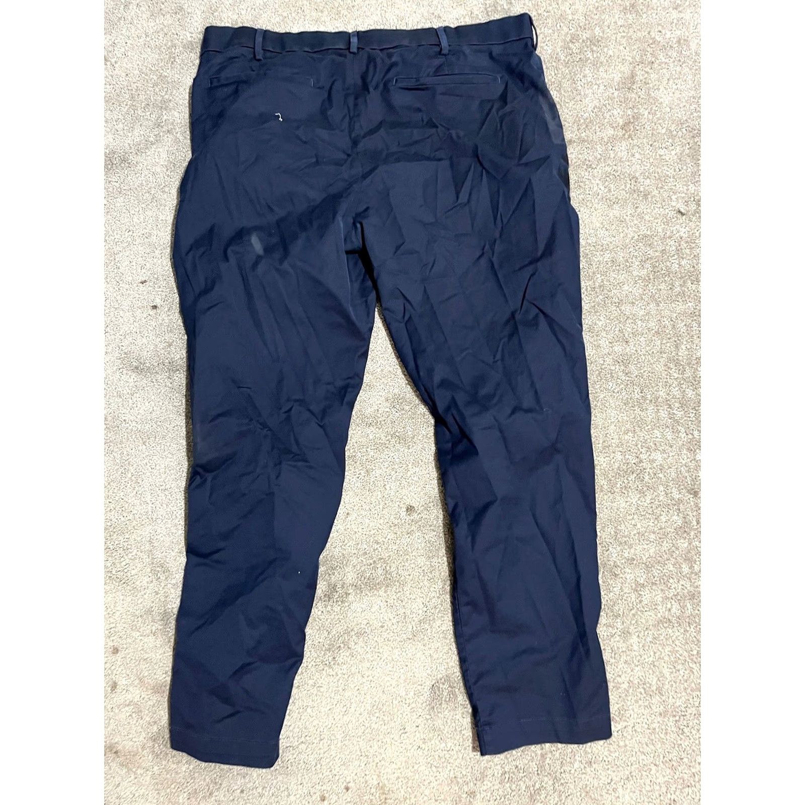 Banana Republic Banana Republic Mens Pants Slim Fit Navy Blue Polyester Blend Dress Pants 38x32 Mens Regular Inseam 32 Inseam Blue Color Size US 38 / EU 54 - 3 Thumbnail