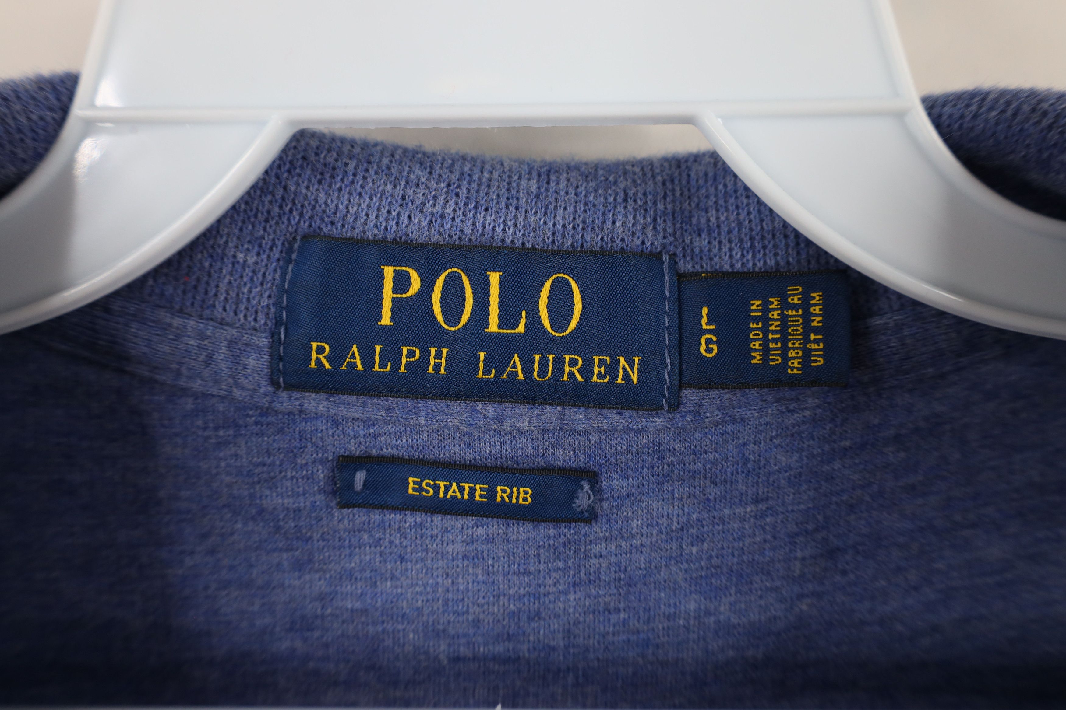 Ralph Lauren × Vintage Vintage Ralph Lauren Rib Ribbed Knit Half Zip Sweater Blue Size US L / EU 52-54 / 3 - 9 Thumbnail