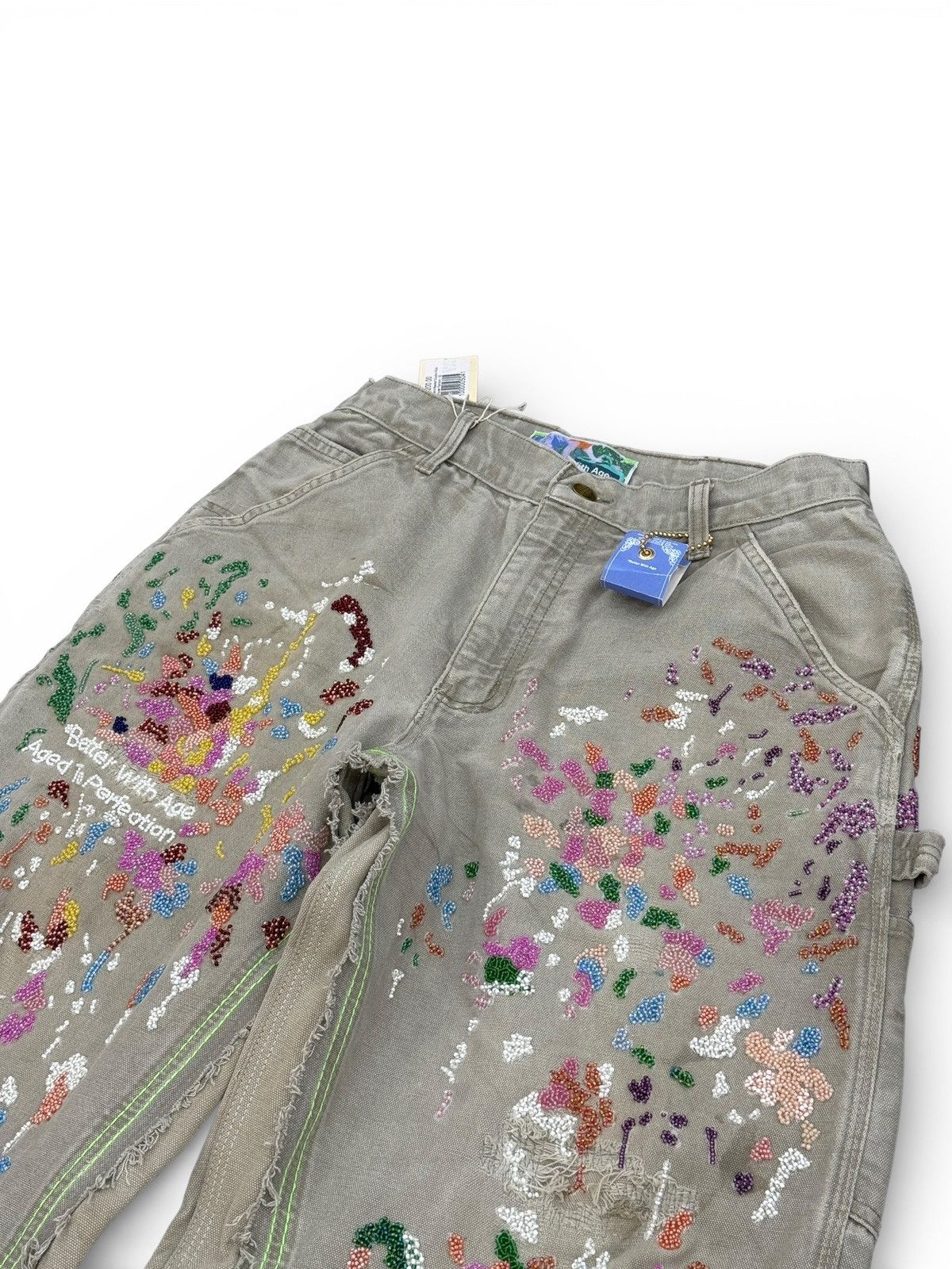 Better With Age Better With Age Hand-Beaded Double-Wide Pants 1 OF 1 Size US 30 / EU 46 - 2 Thumbnail